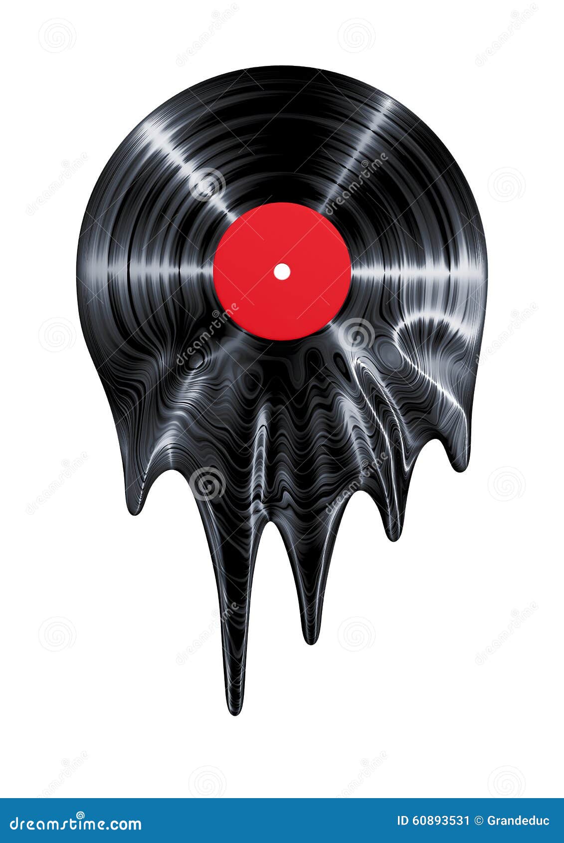 Melting vinyl record stock illustration. Illustration of media 60893531