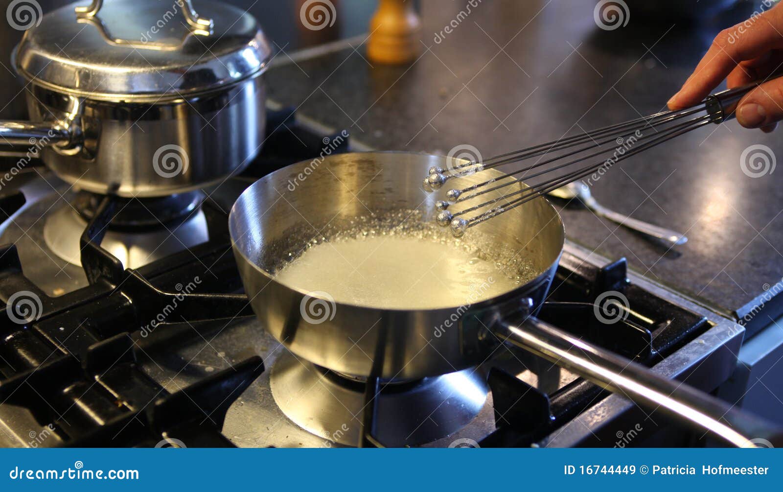 Melting and Whisking Sugar in Pan Stock Image Image of basis, artisan