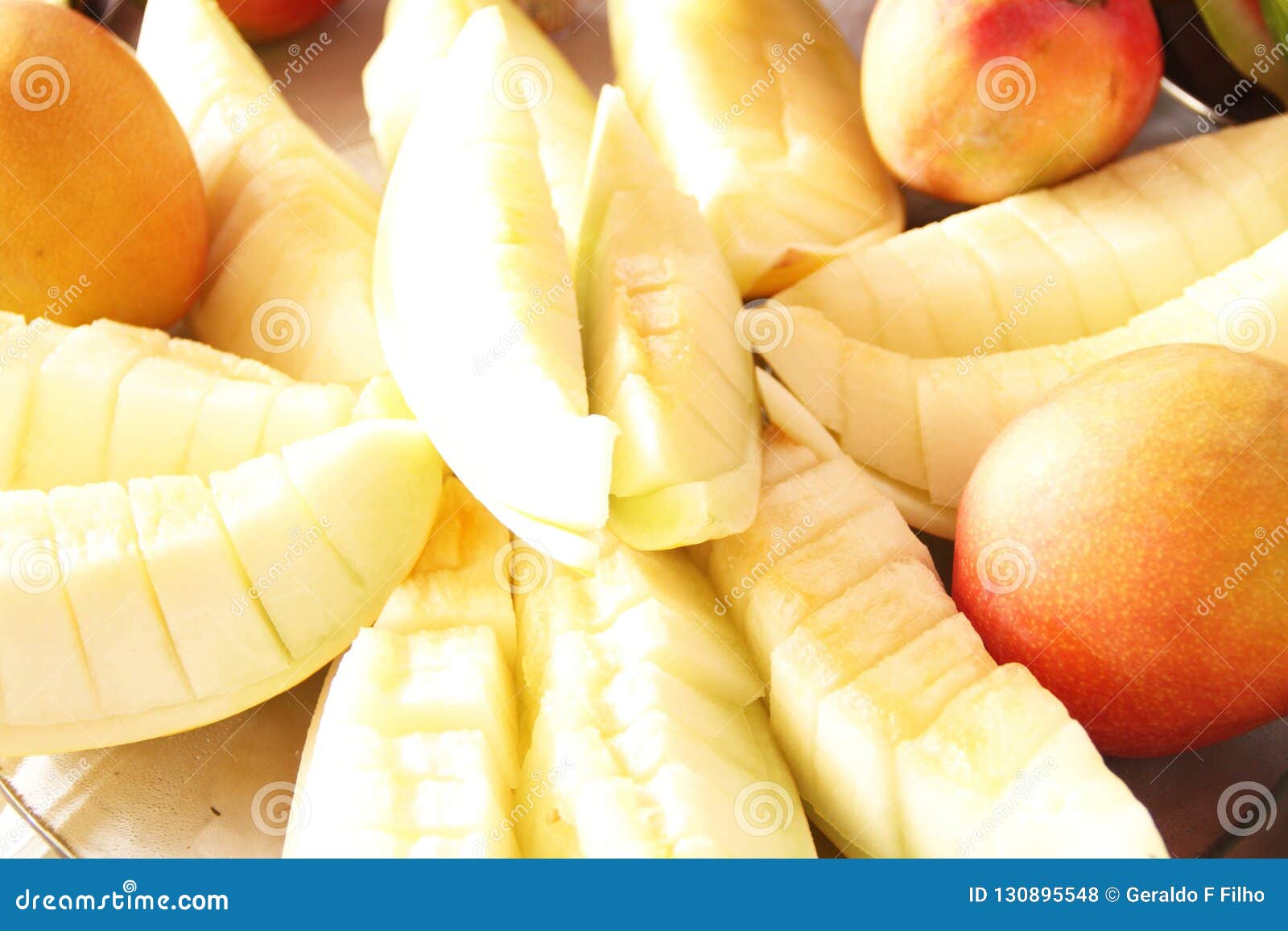 Melão dos frutos cutted e Sao saõ Paulo Brazil do detalhe do alimento da manga