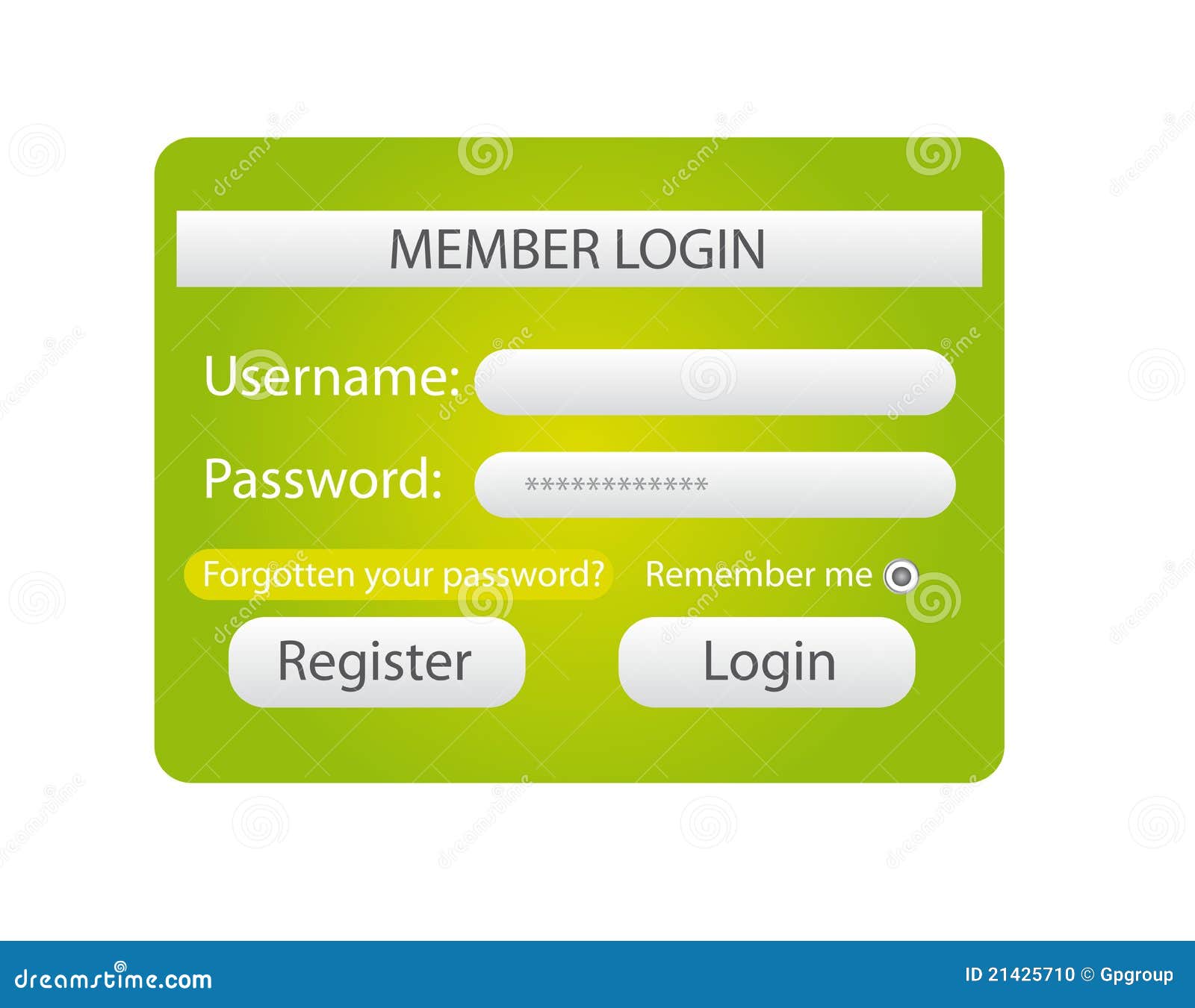 Member login stock vector Illustration of business image Member login stock vector Illustration of business image