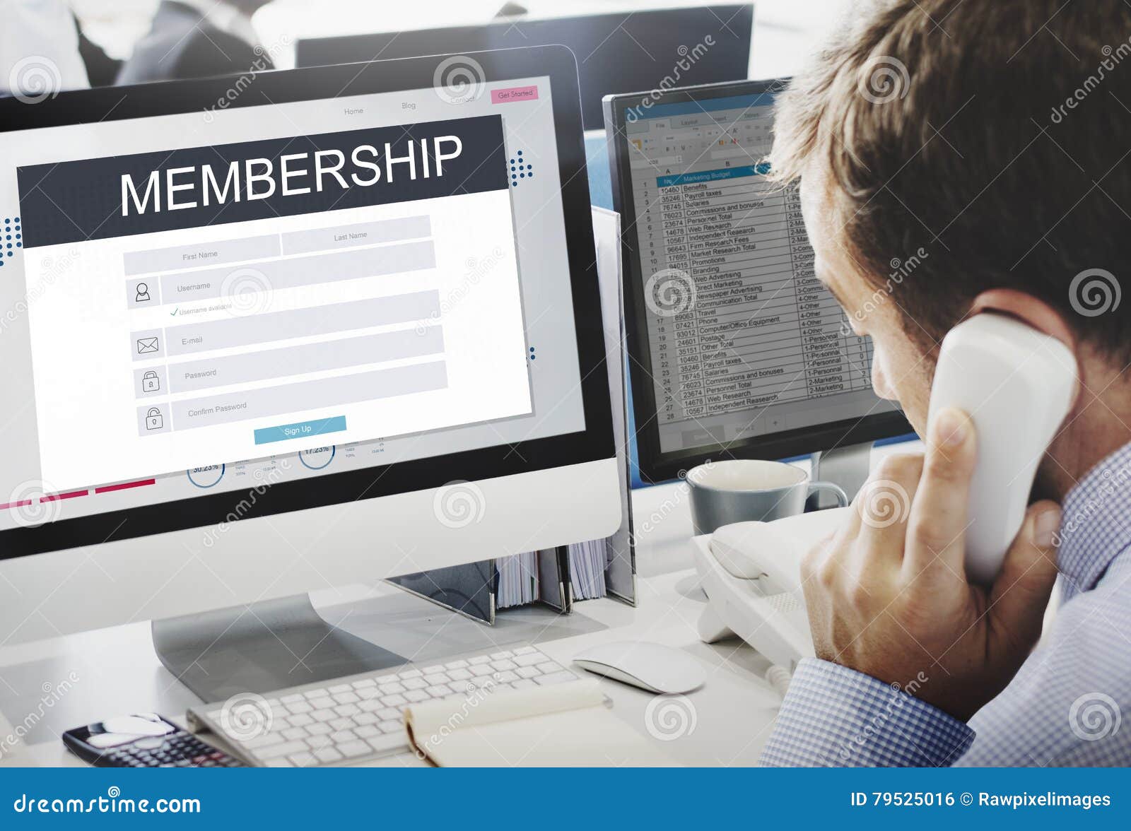 membership registration follow concept