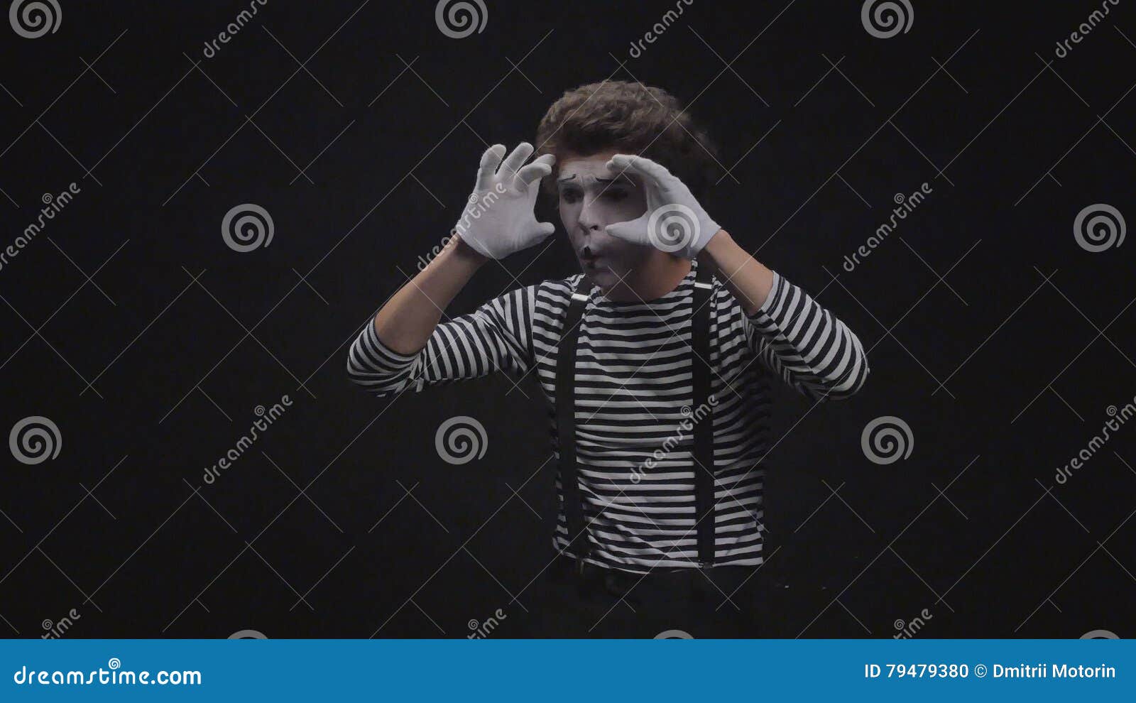 Meme Boy Looking through Binoculars Stock Photo Image of icon