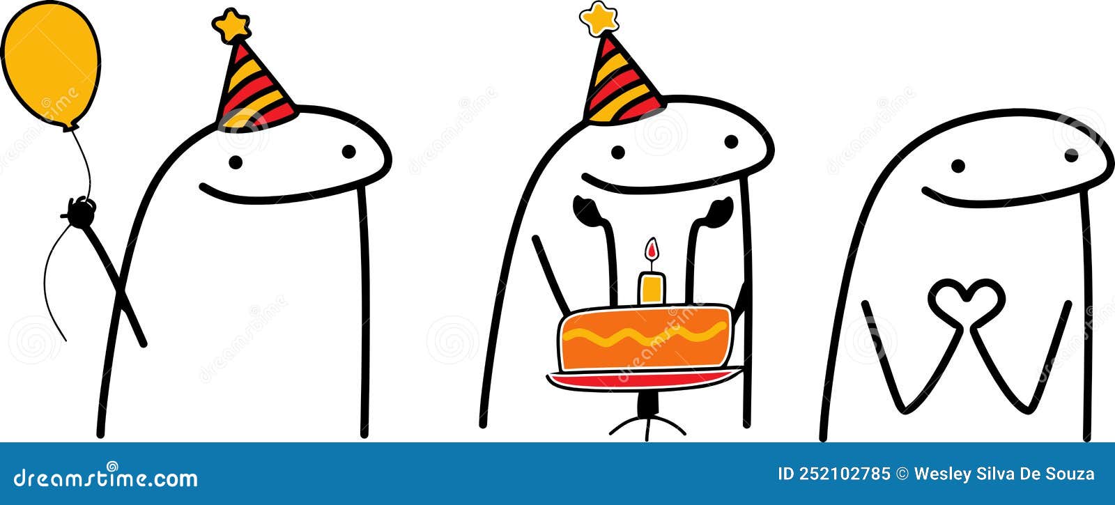 Meme Internet : Aniversário Feliz Do Flork Pack. Ilustração do Vetor -  Ilustração de fêmea, partido: 252102785