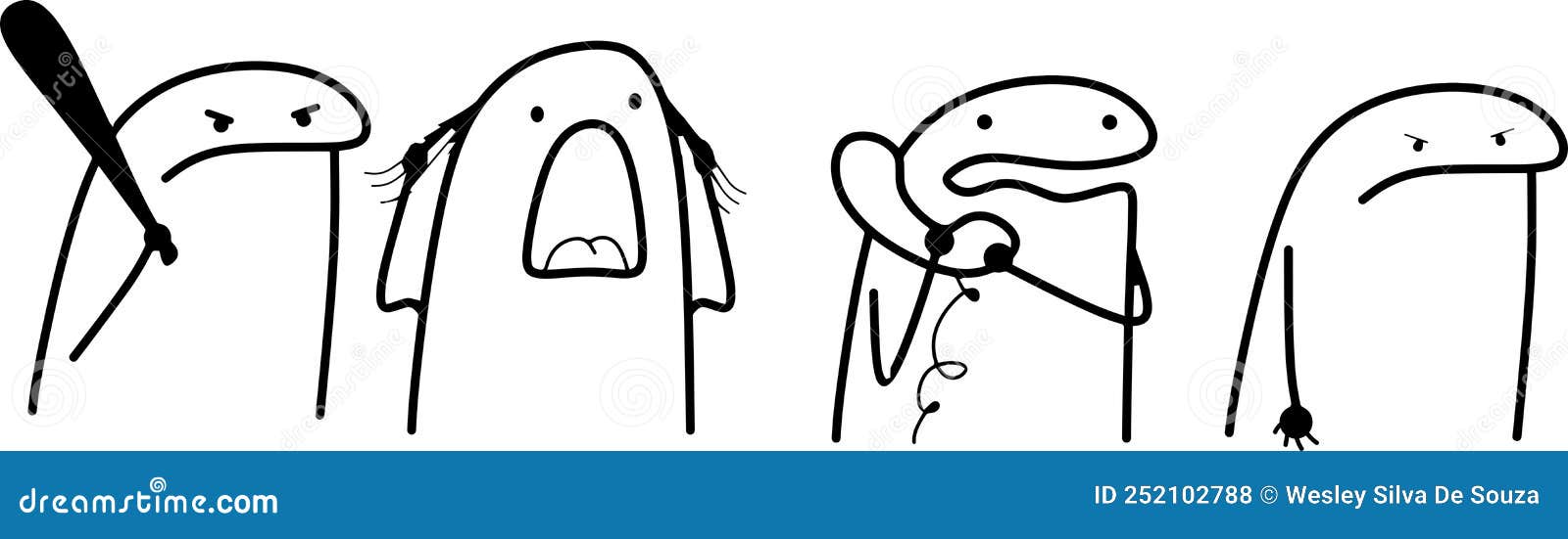 Free Vector  Hand drawn flork meme illustration