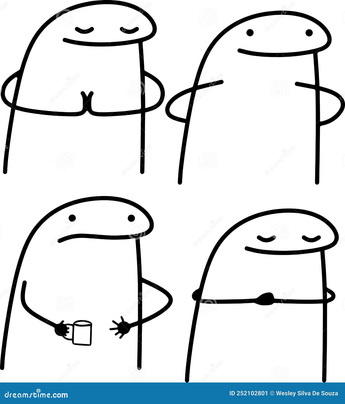 Free Vector  Hand drawn flork meme illustration