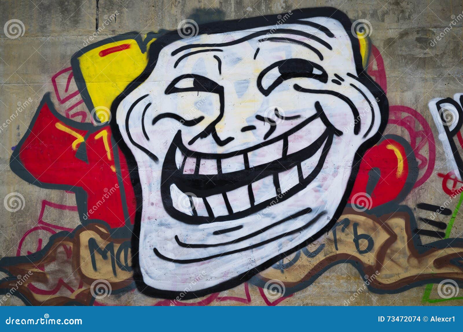 Internet meme trollface design Royalty Free Vector Image