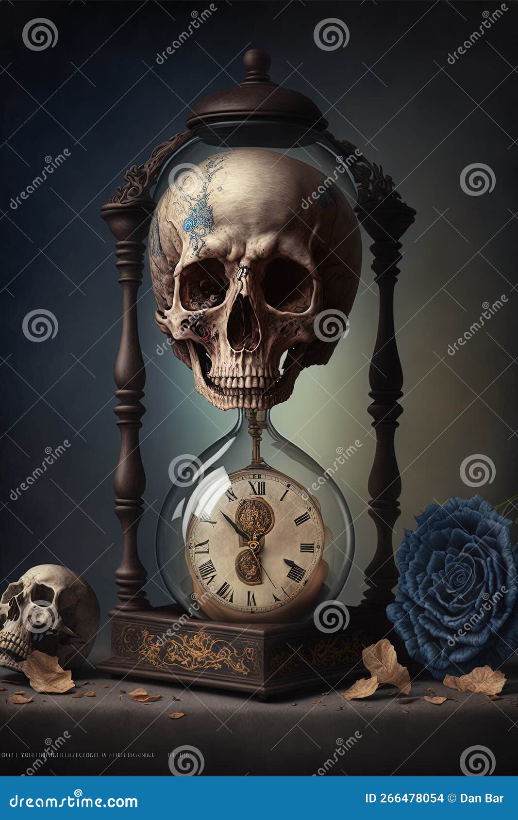 memento mori, life and death, concept of time, generative ai