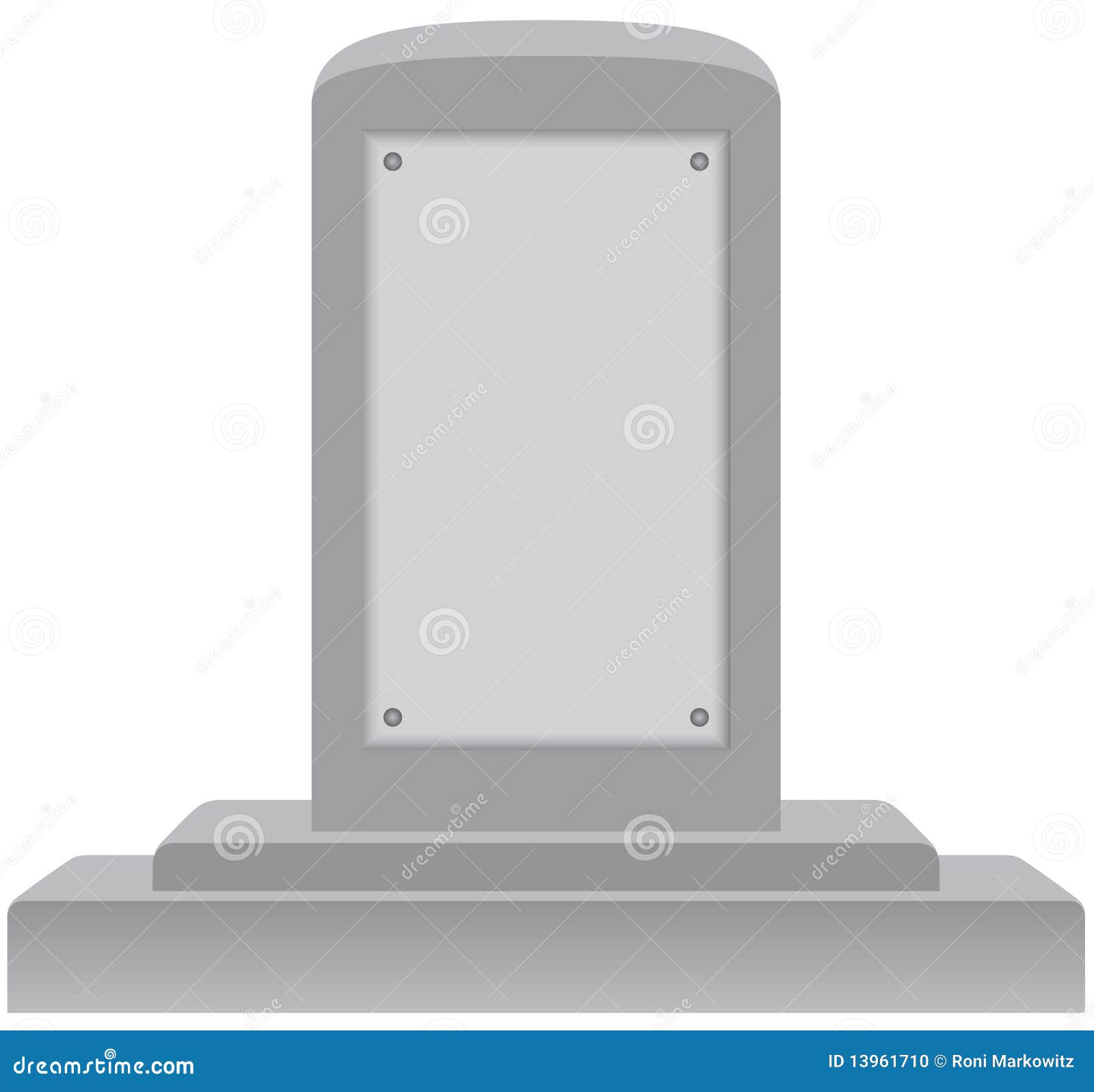 Memorial With Blank Plaque Stock Photo Image 13961710