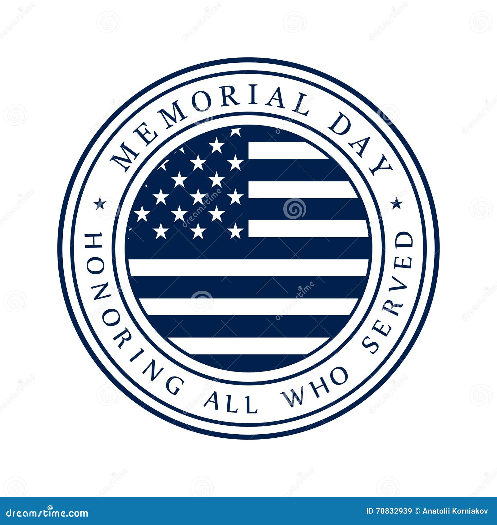 Memorial Day logo stock vector. Illustration of patriotic 70832939