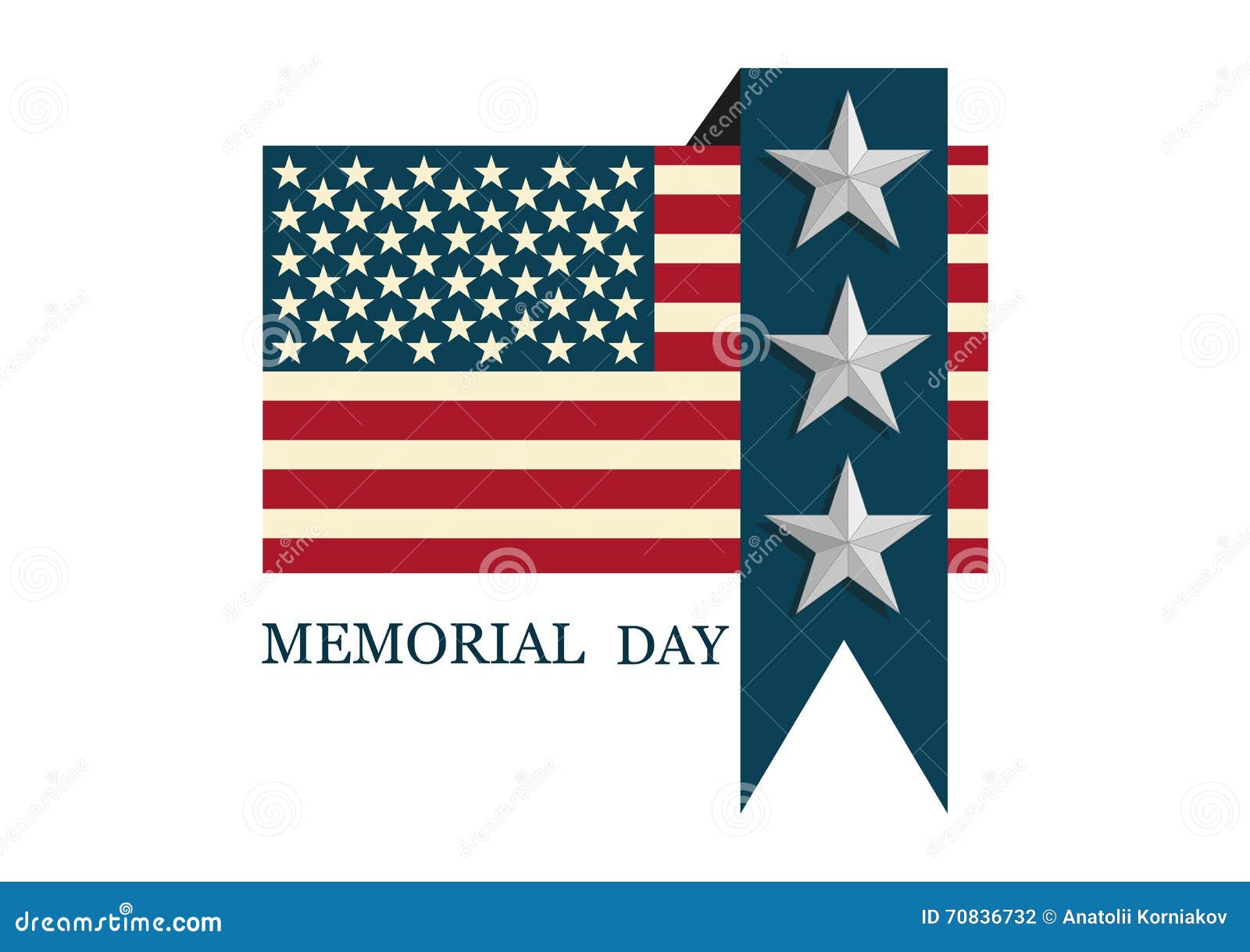 Memorial Day logo stock vector. Illustration of america 70836732
