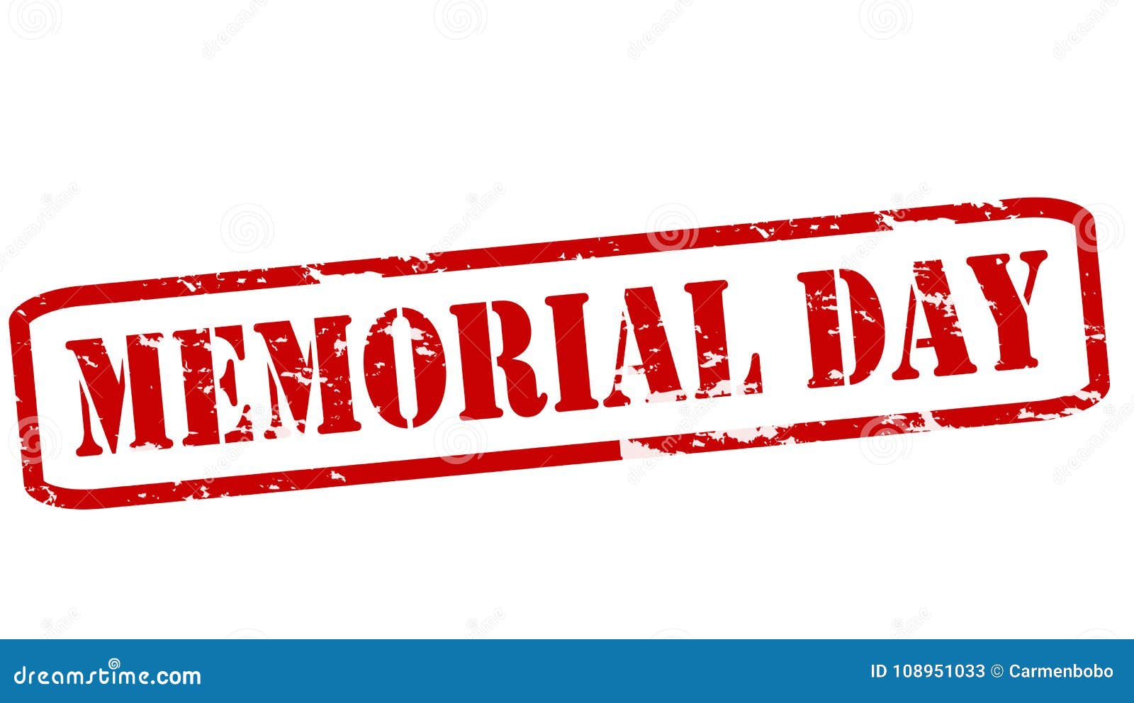 Memorial Day Rubber Stamp Vector Illustration 91940010