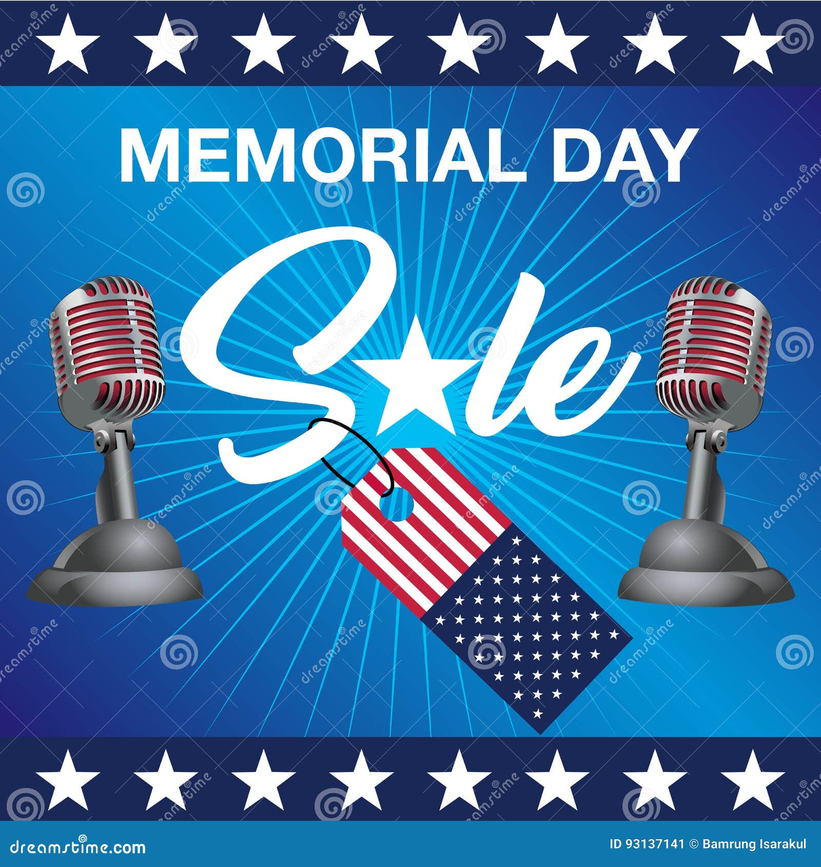 Memorial day sale stock vector. Illustration of weekend 93137141