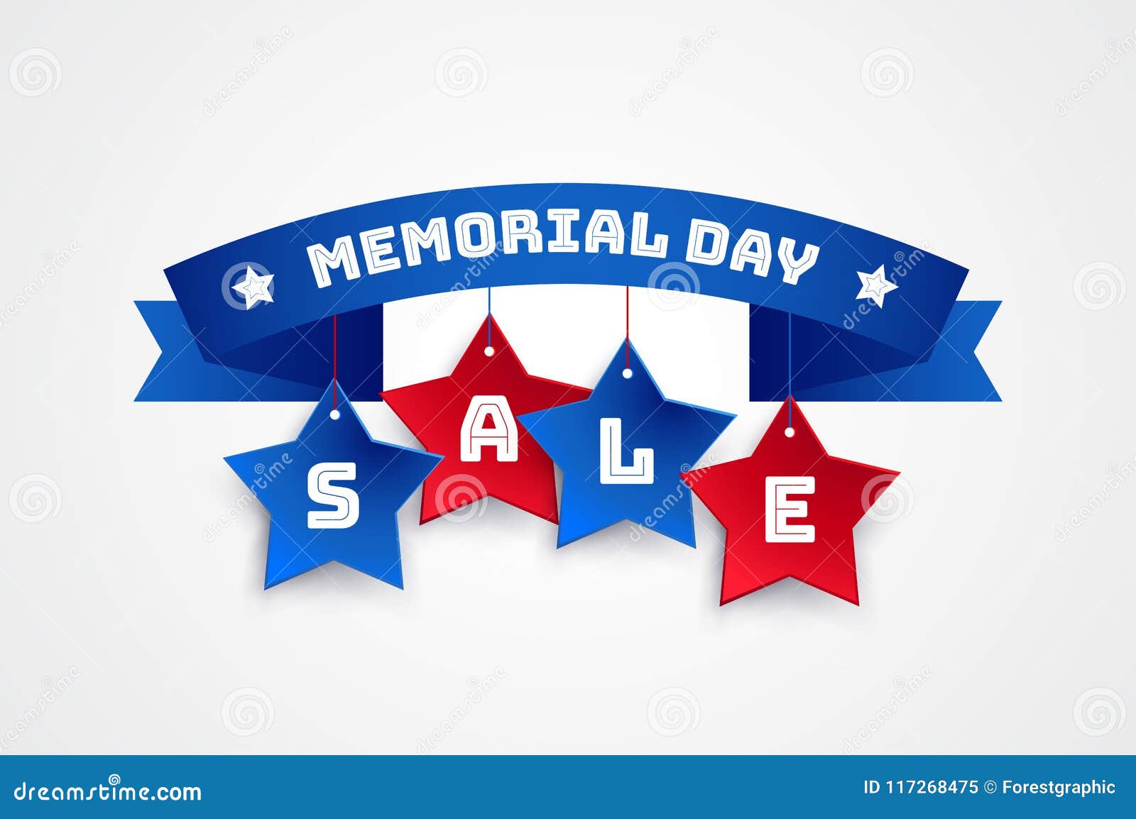 memorial day sale ribbon  background