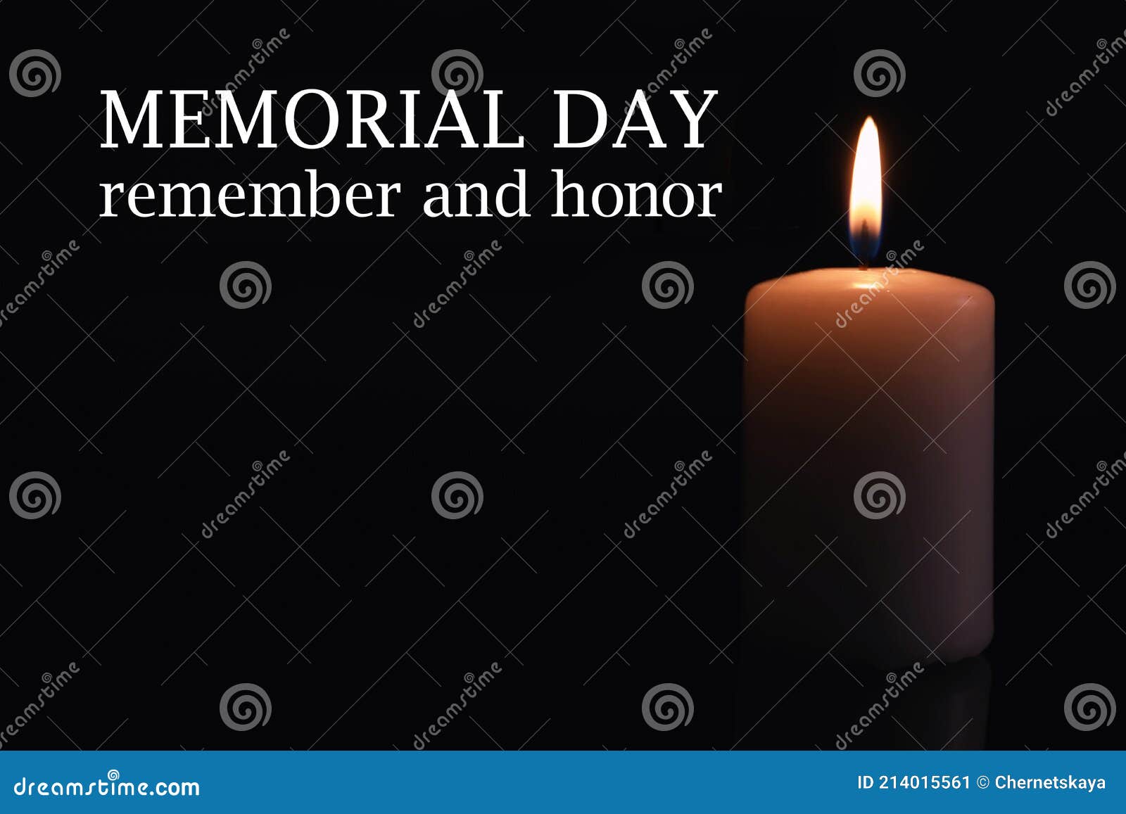 Memorial Day. Wax Candle Burning on Black Background Stock Image Image of background, memory