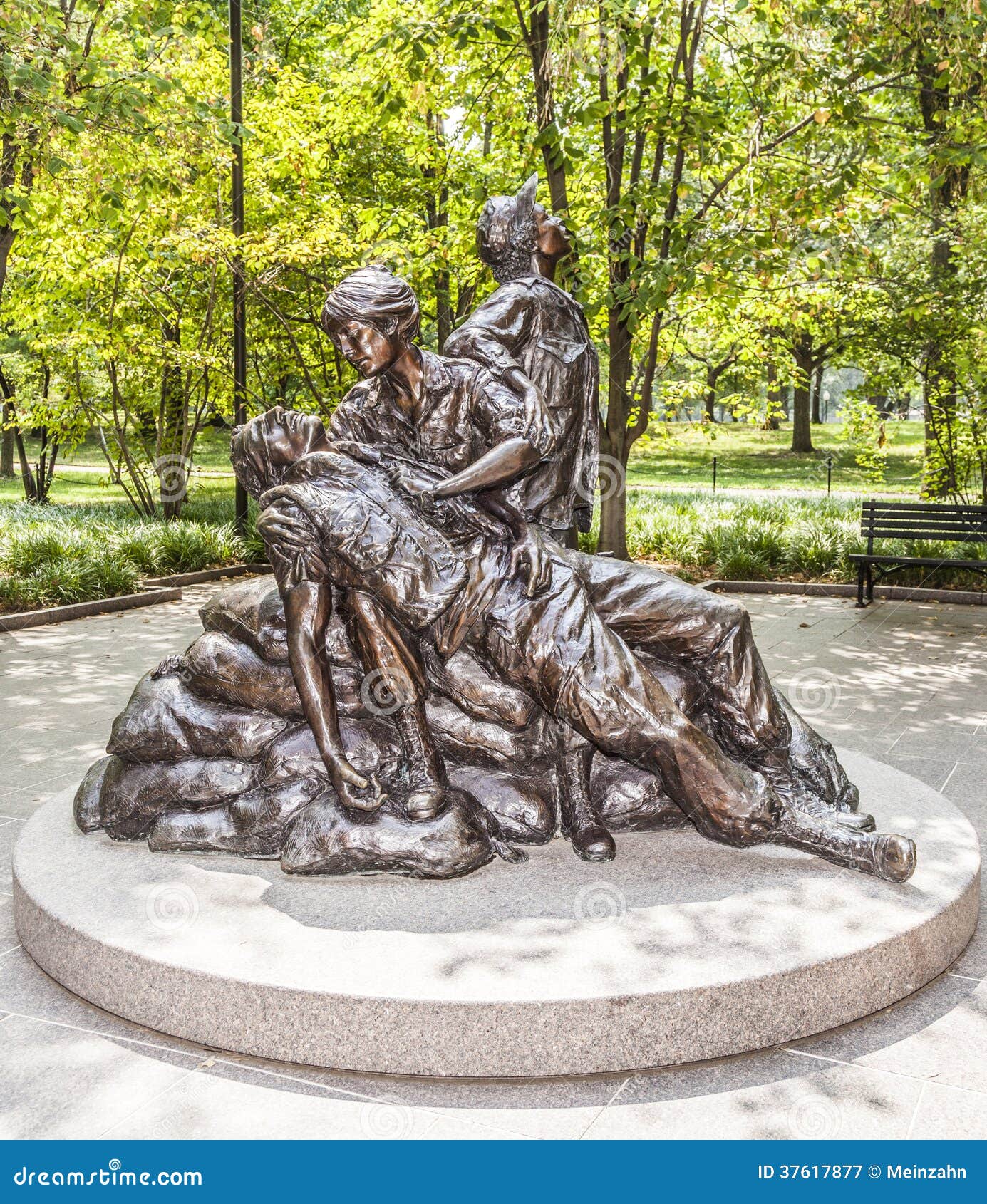Vietnam Memorial Women Statue Clip Art