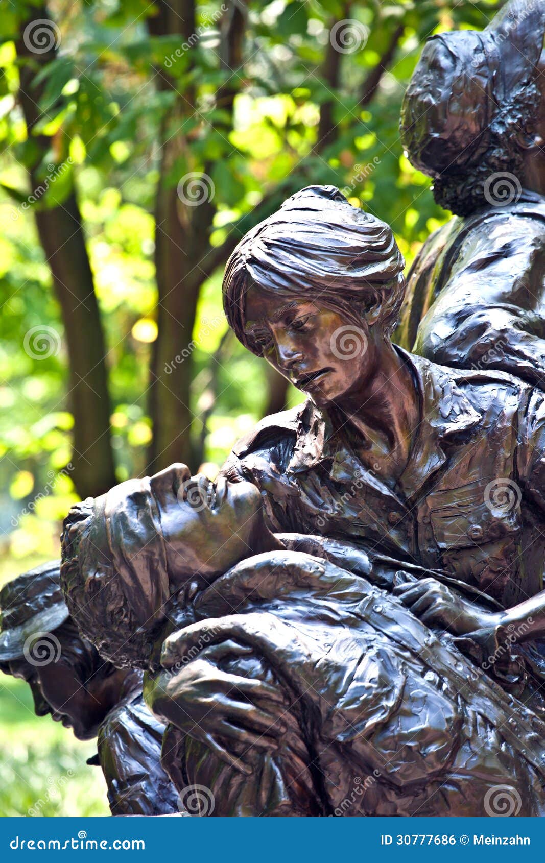 Vietnam Memorial Women Statue Clip Art