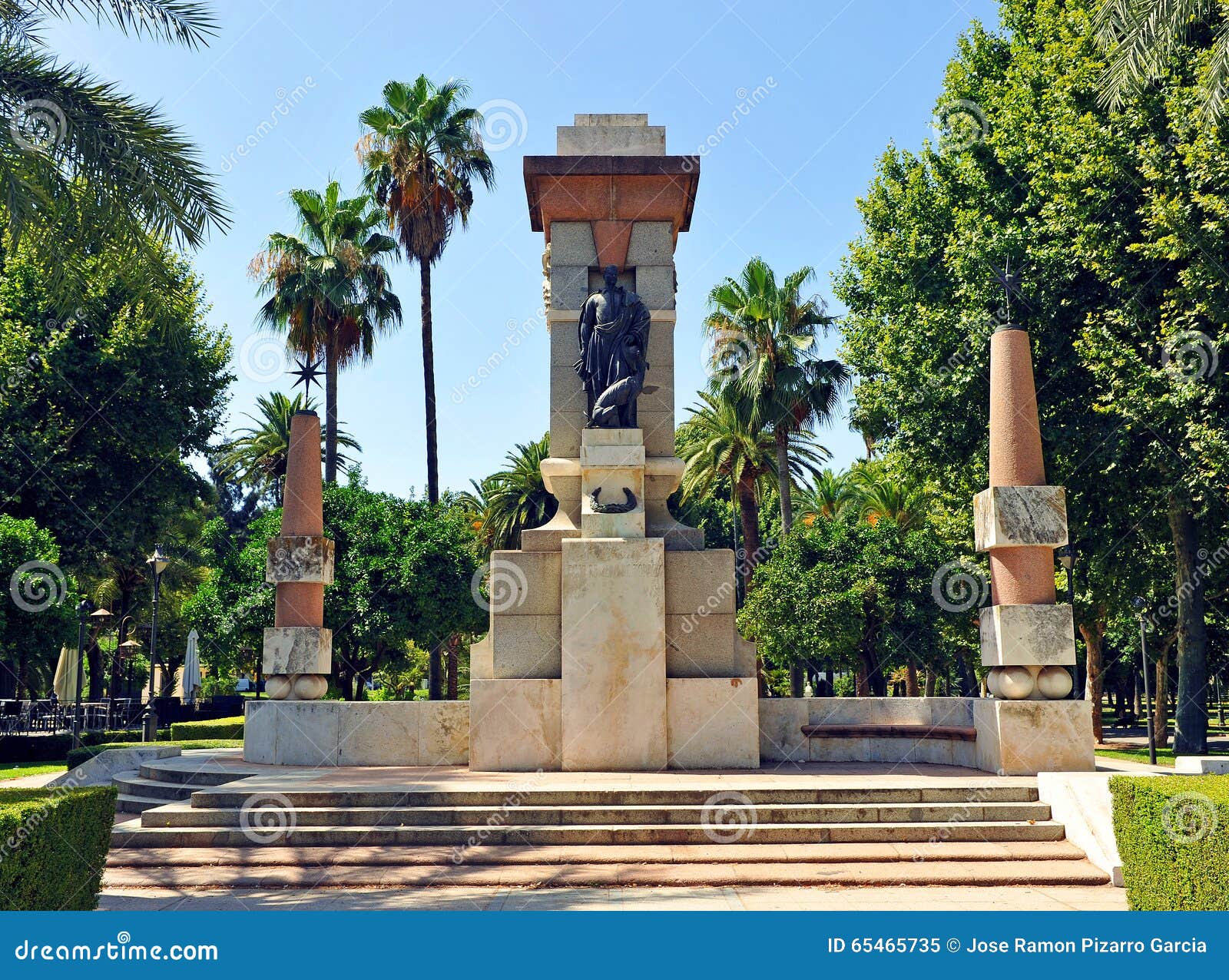 memorial tribute to the painter julio romero de torres, cordoba, spain