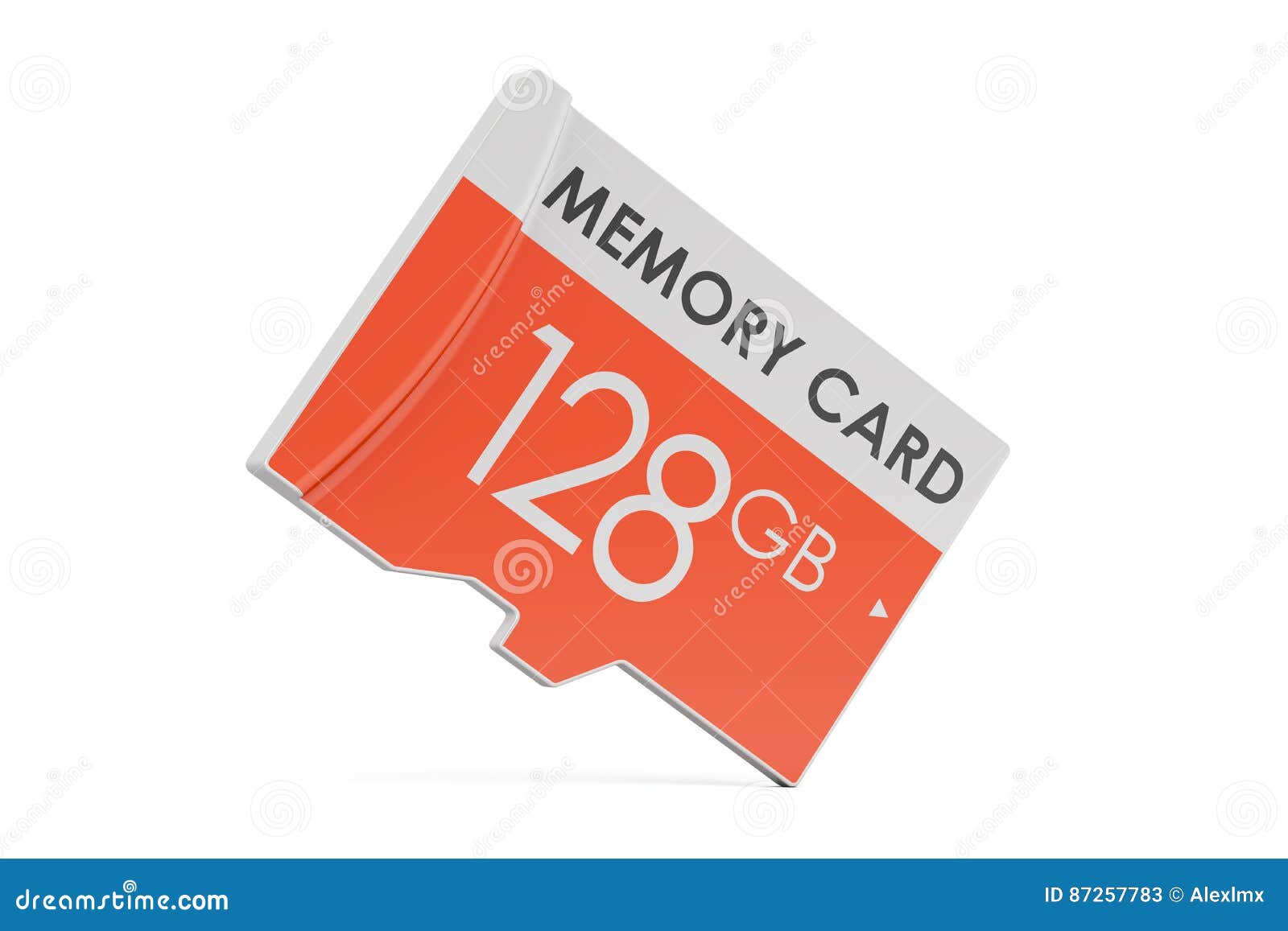 Memory Card 128 GB, 3D Rendering Stock Illustration Illustration of