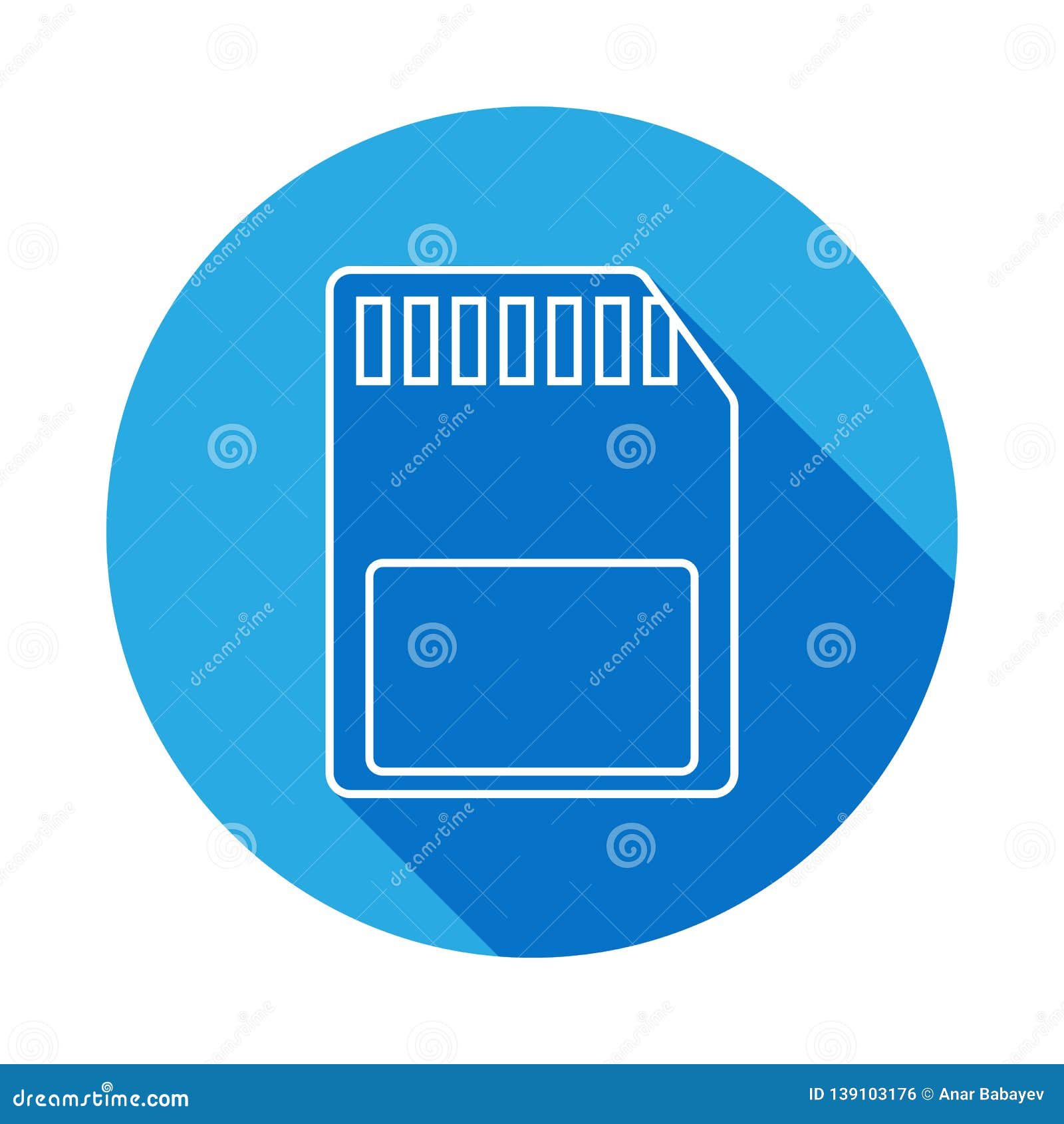 Memory Card Icon with Long Shadow. Signs and Symbols Can Be Used for Web,  Logo, Mobile App, UI, UX Stock Illustration - Illustration of graphic,  vector: 139103176