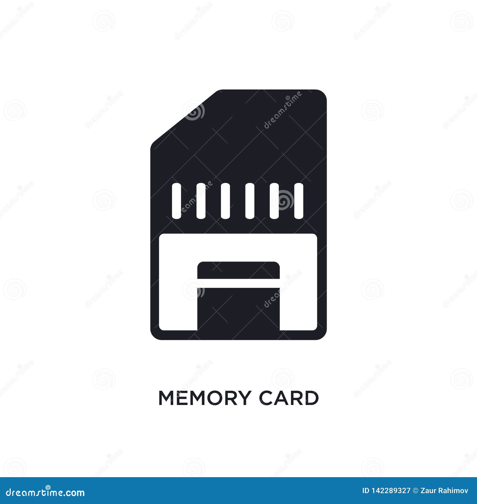 Memory Card Isolated Icon. Simple Element Illustration from Electronic  Stuff Fill Concept Icons Stock Vector - Illustration of silhouette, logo:  142289327