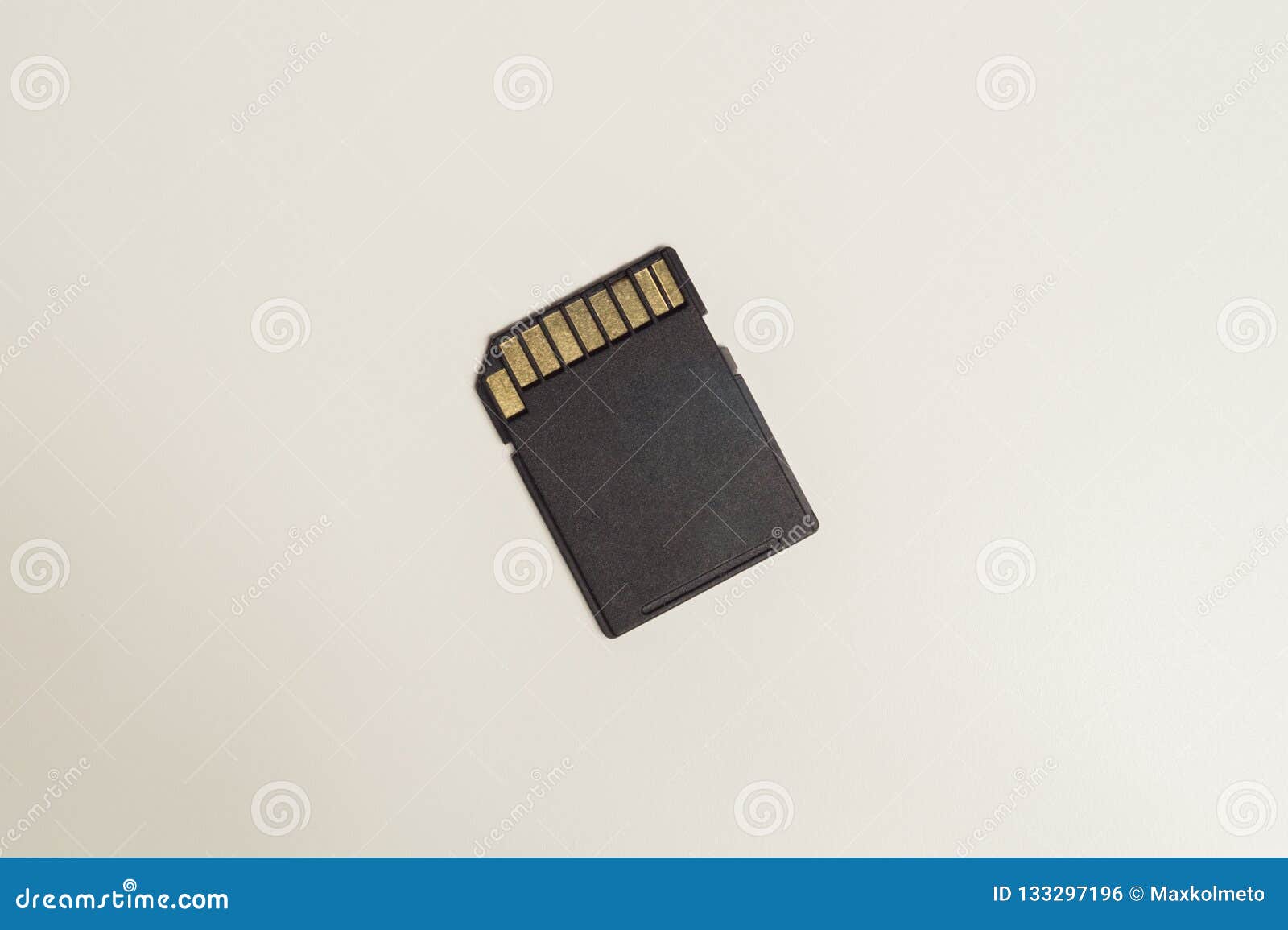 Memory Card Isolated On White Background. Sd Card And Copy Space Stock