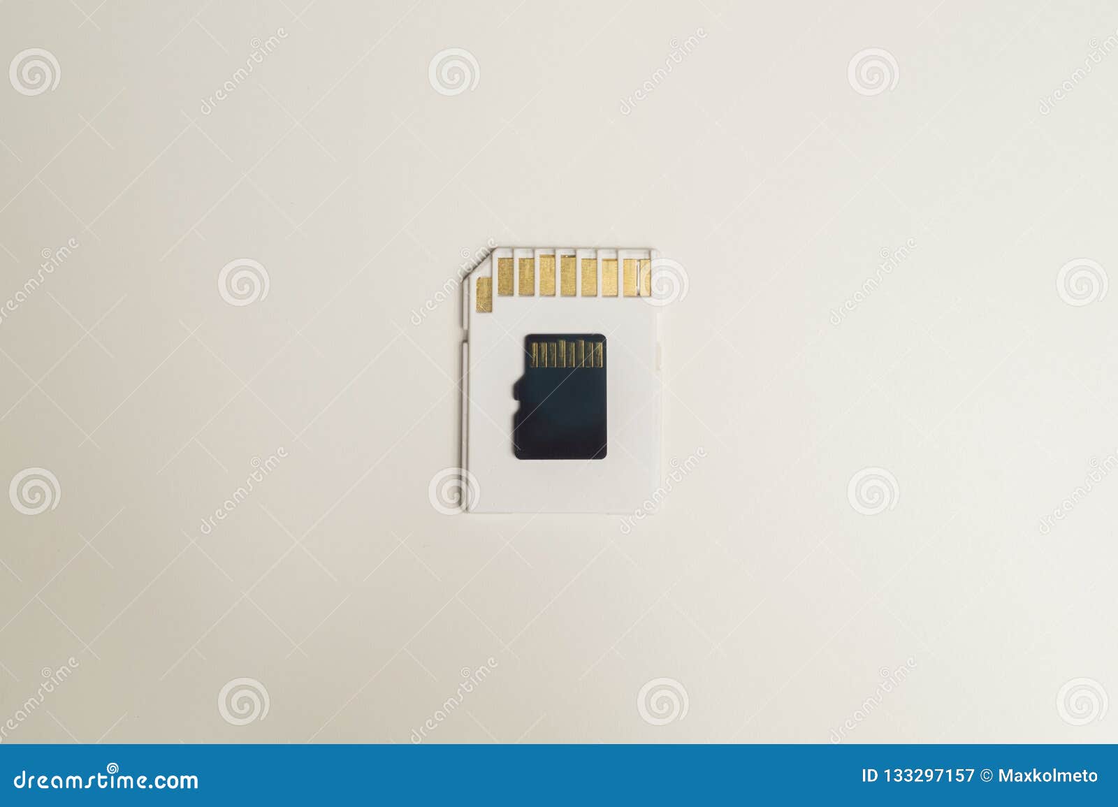 Memory Cards Isolated on White Background. Sd Card and Copy Space Stock