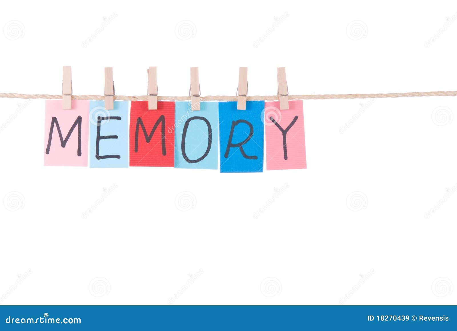 Memory, Colorful Words Hang on Rope Stock Image Image of hang