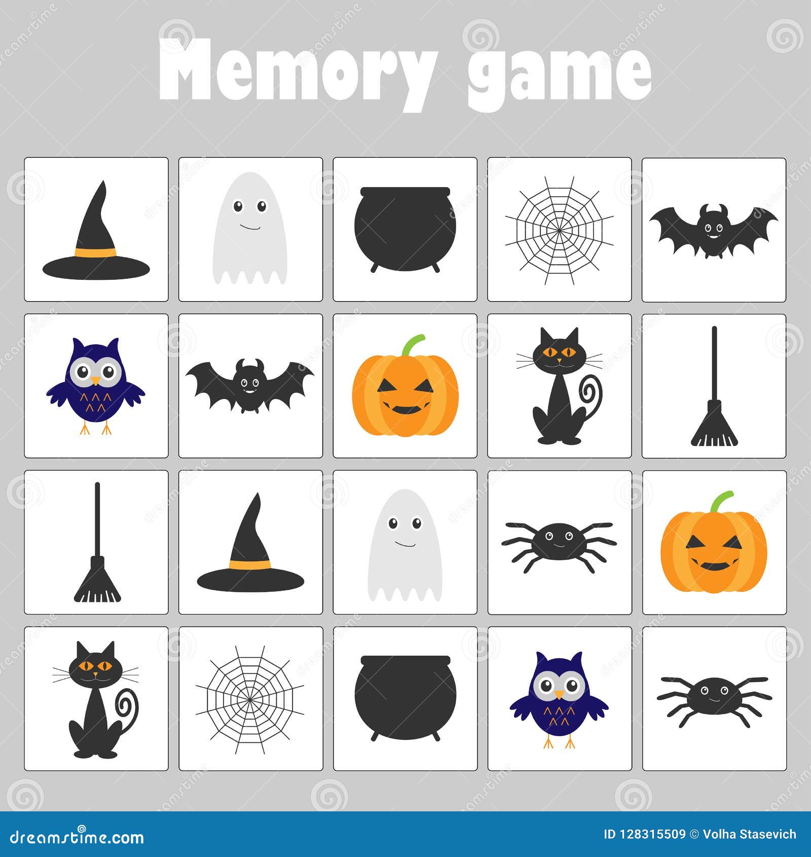 Halloween jogos da memória