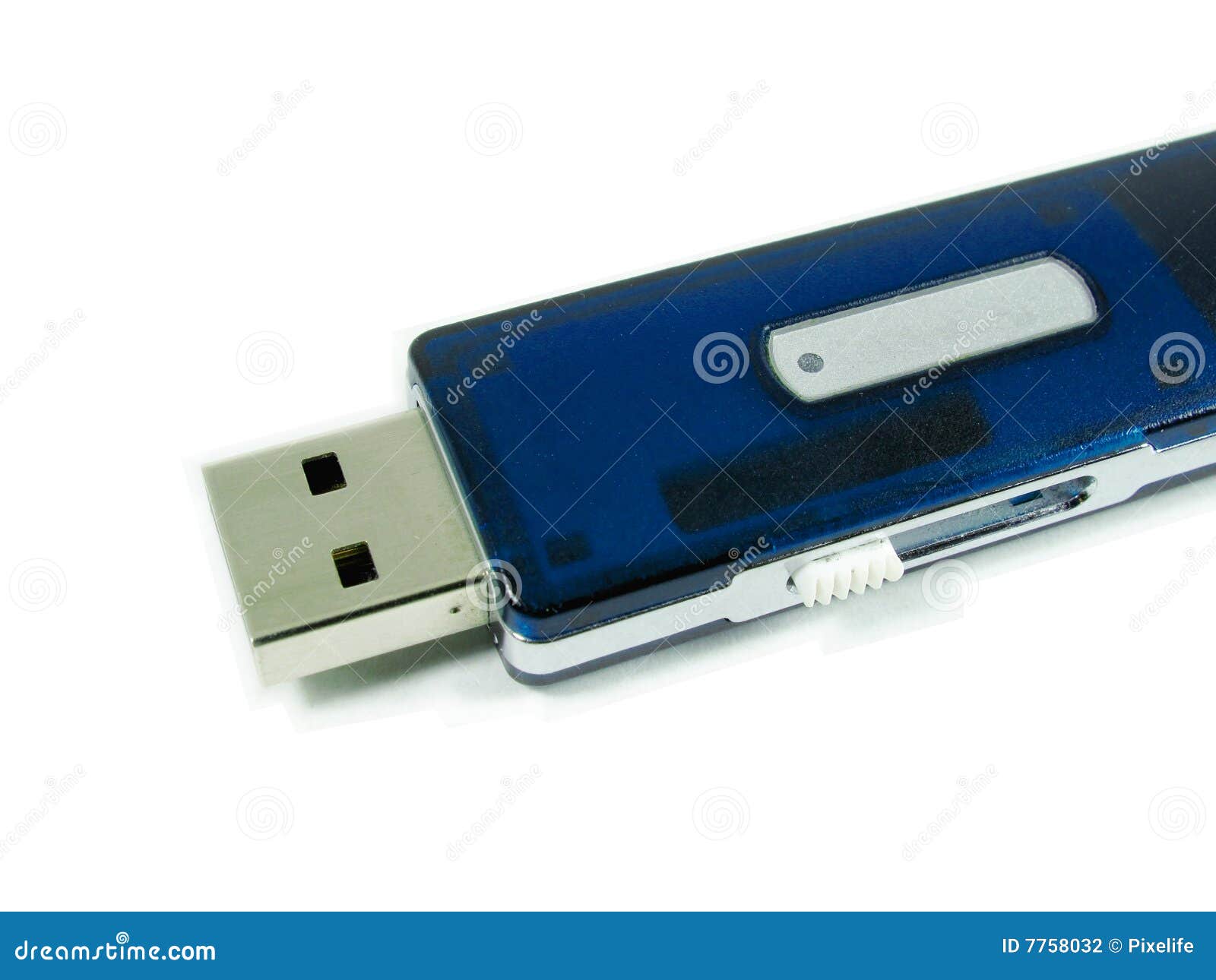 Memory pen drive blue stock photo. Image of information 7758032