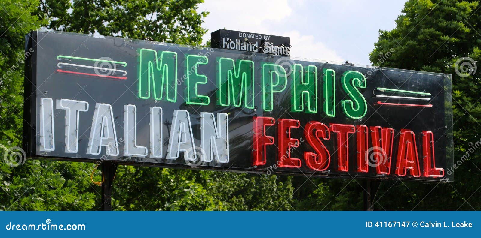 Memphis Italian Festival Sign Editorial Photography Image of held