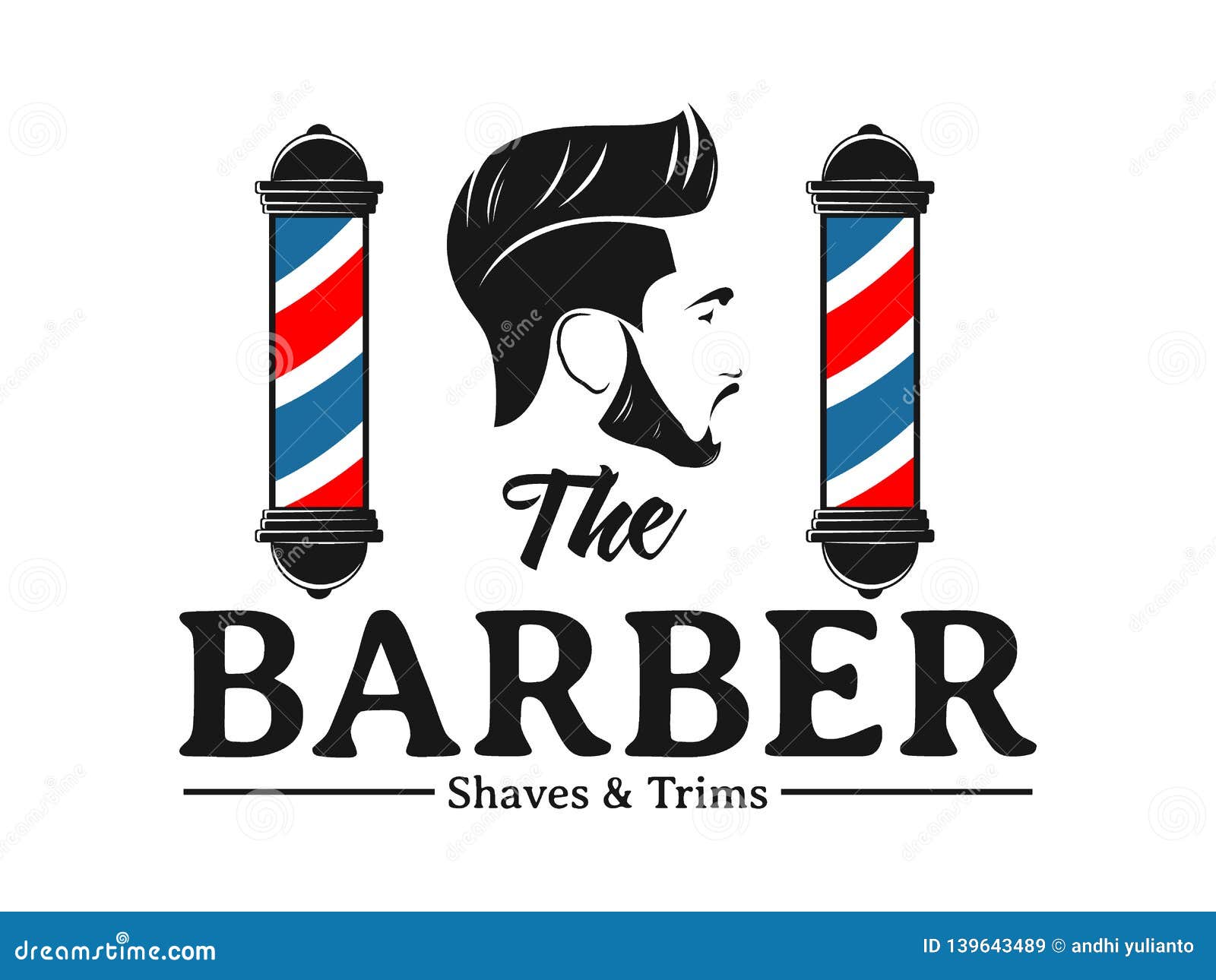 Men Barbershop Hairstylist Banner Logo Badge Vector Design Stock Vector -  Illustration of scissor, vintage: 139643489