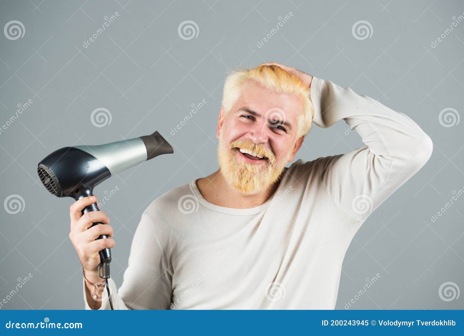 Men Blonde Hair Color with Hair Dryer. Blow-dry Your Hair. Stock Image - Image of hairstyle, blonde: 200243945 Men Blonde Hair Color with Hair Dryer. Blow-dry Your Hair. Stock Image - Image of hairstyle, blonde: 200243945