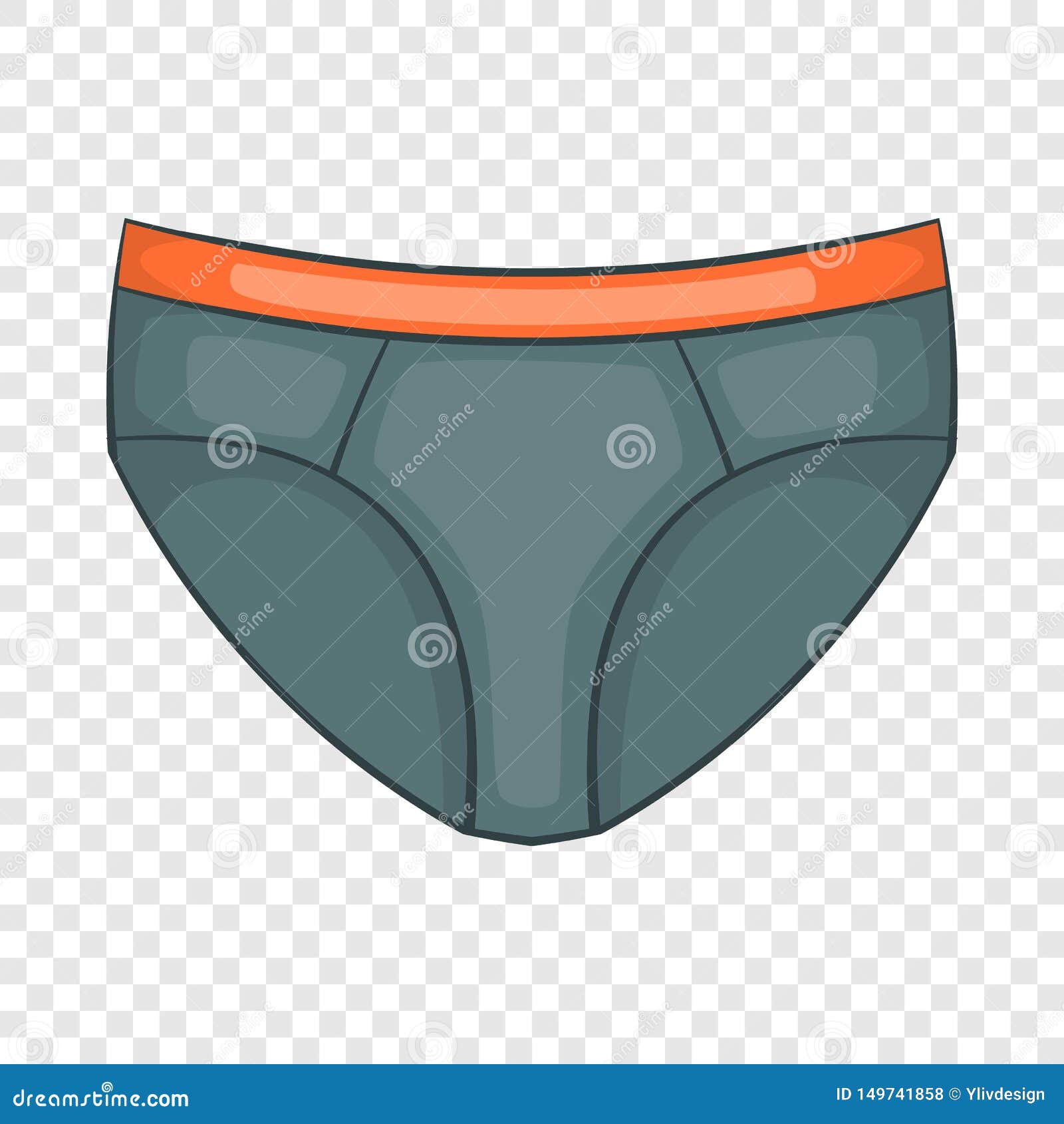 Men Briefs Icon, Cartoon Style Stock Vector Illustration of clothing