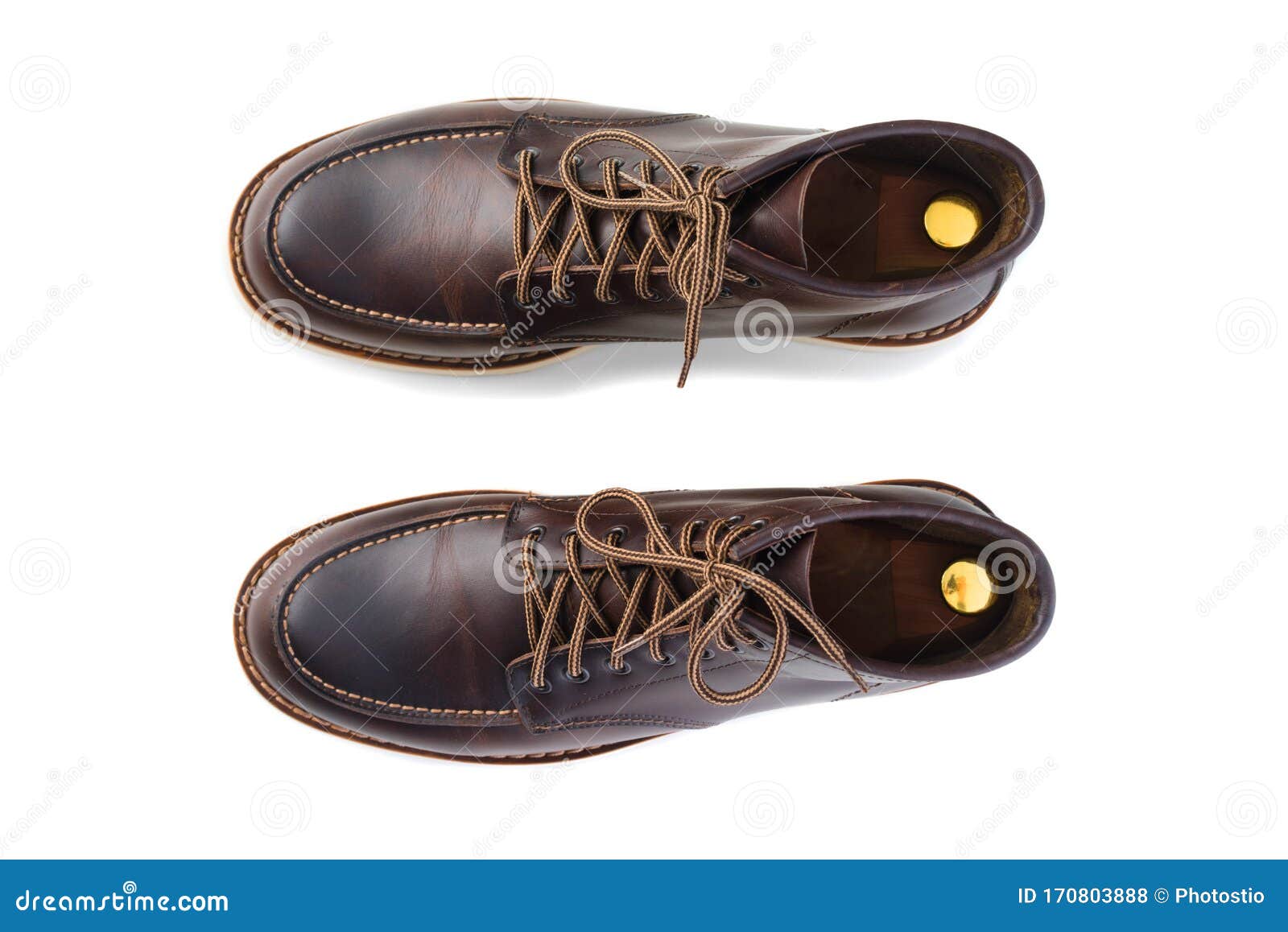 Men brown work boots stock photo. Image of ankle, retro - 170803888