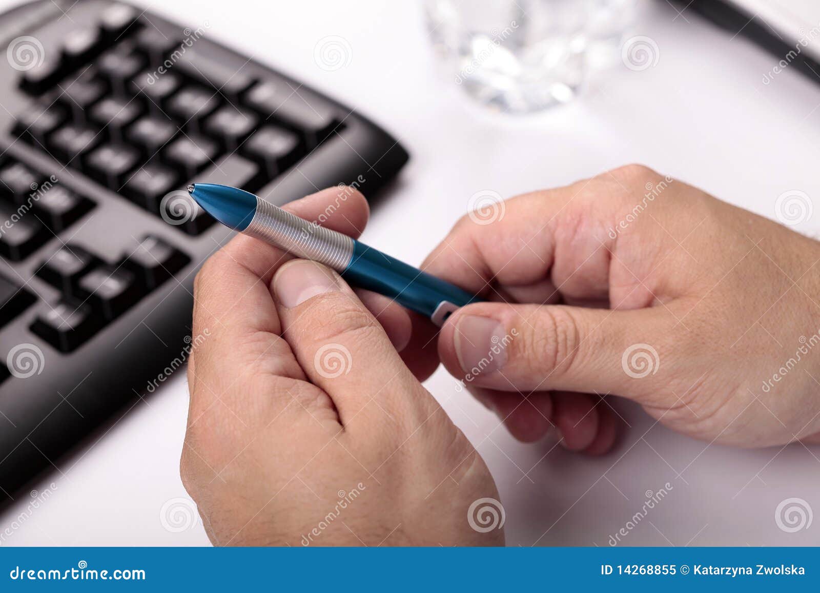 Men carrying pen in Hand stock image. Image of signing 14268855