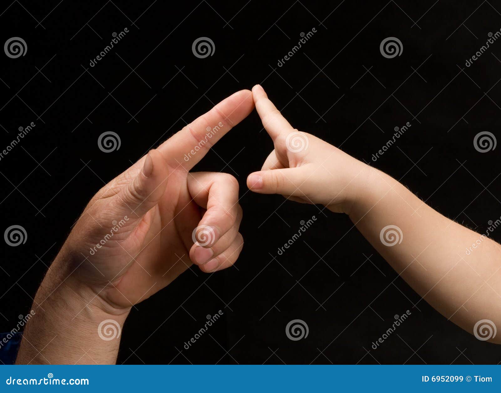 Men And Child's Fingers Touching Stock Image Image of holding, adult