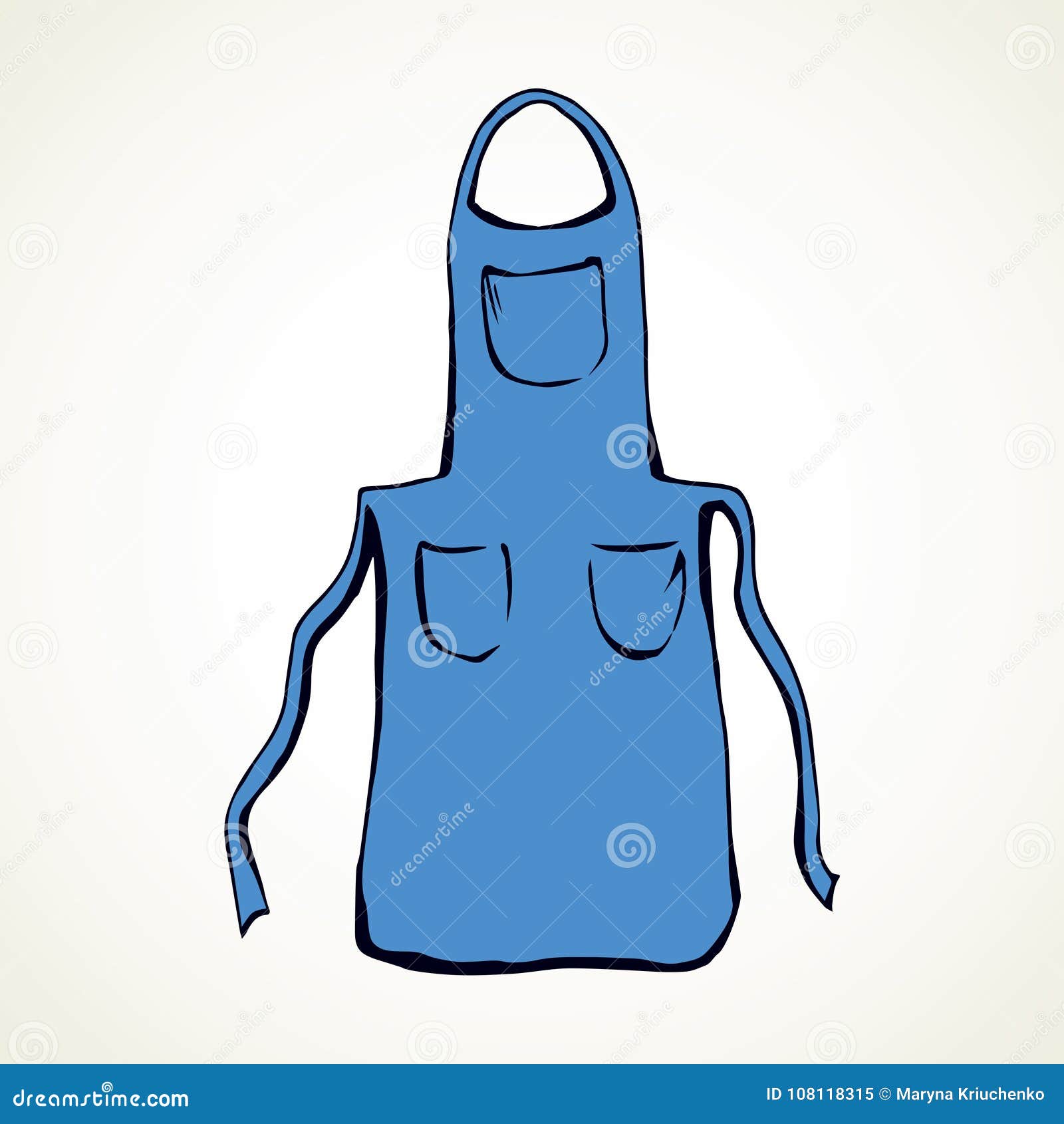 Apron. Vector drawing stock vector. Illustration of background ...