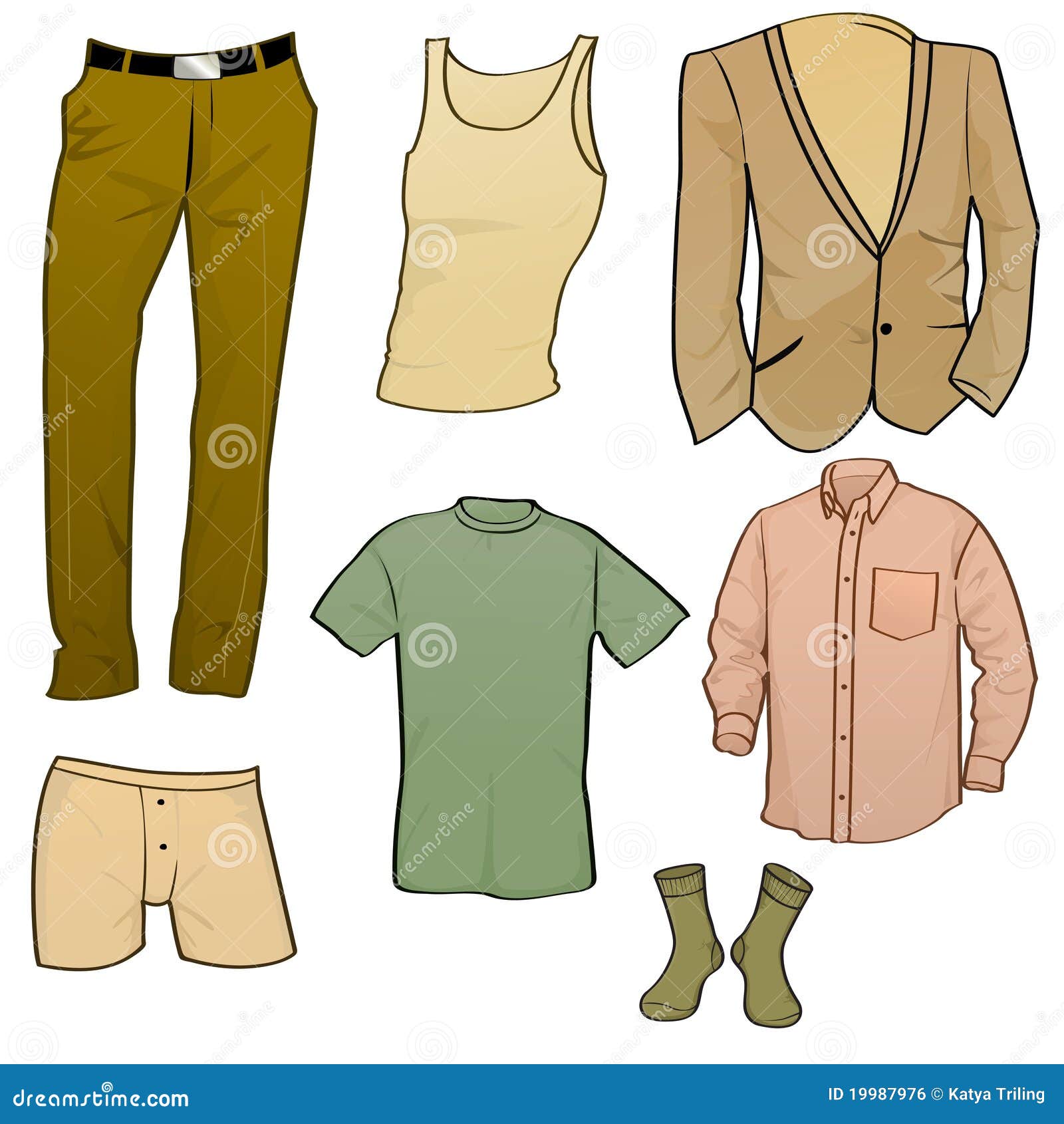 Men Clothes Icons Royalty Free Stock Image - Image: 19987976