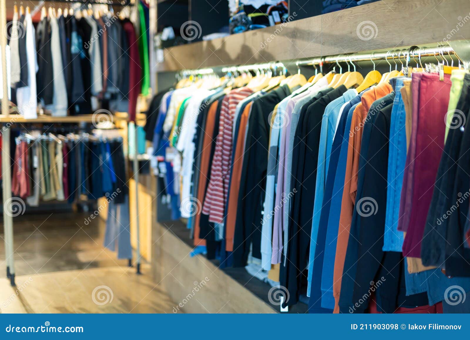 Men Clothes in Modern Garments Shop Stock Photo - Image of assorted, male:  211903098