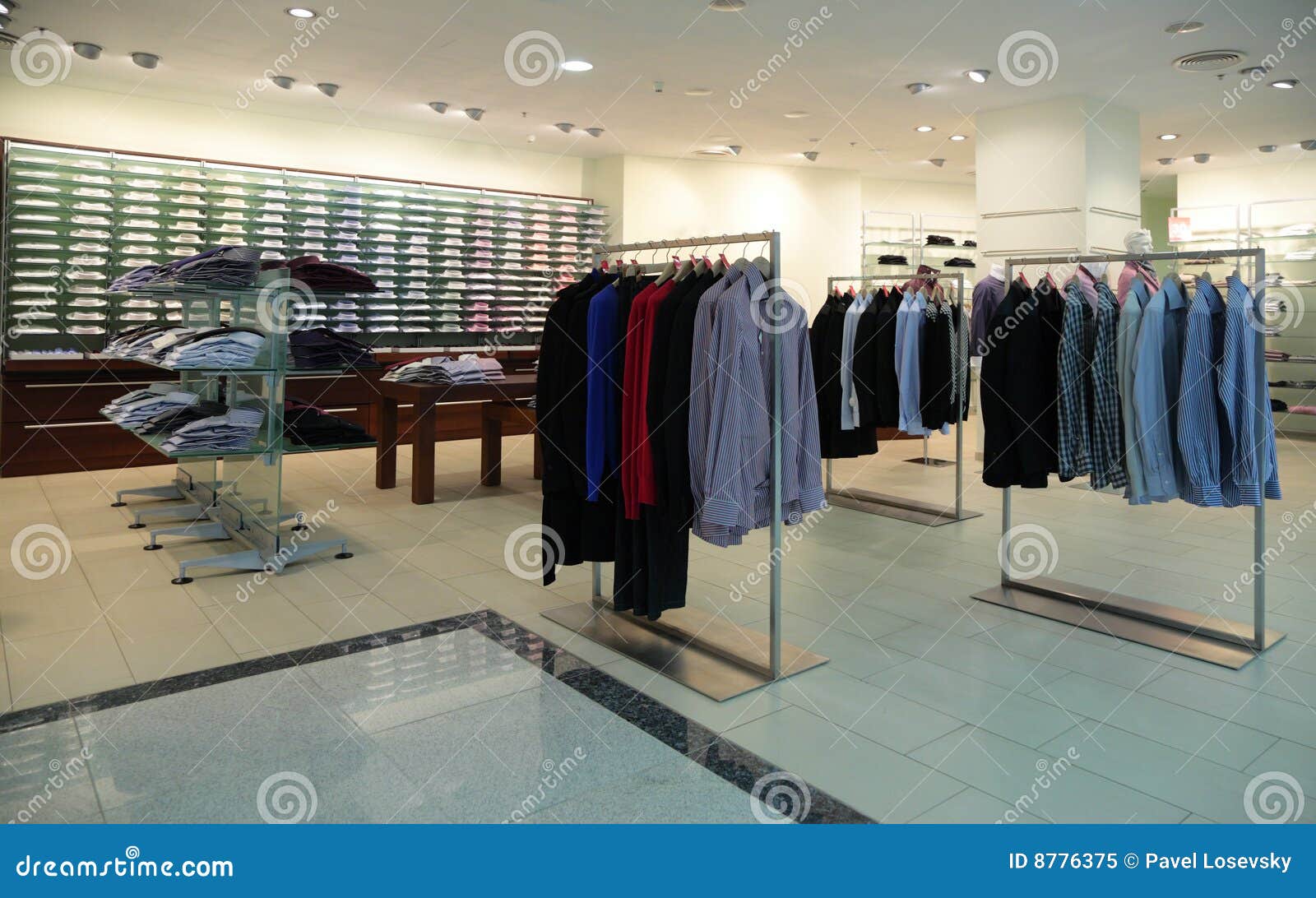 Men clothes in shop stock image. Image of mall, collection 8776375