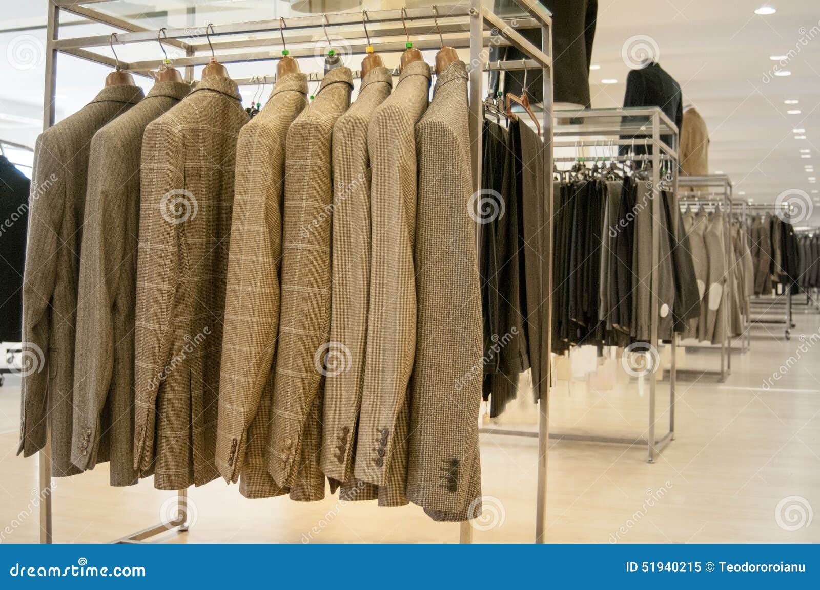 Men clothes stands stock image. Image of linen, cloth 51940215