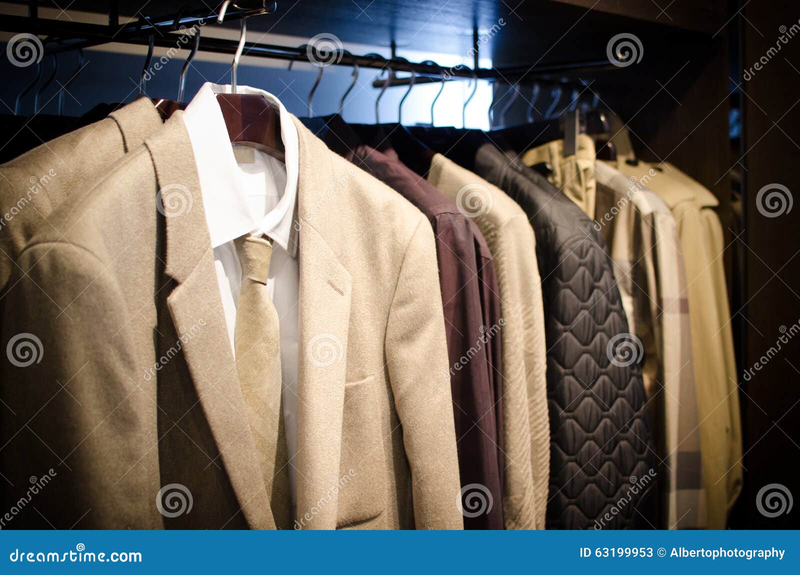Men clothing store stock image. Image of boutique, adult 63199953