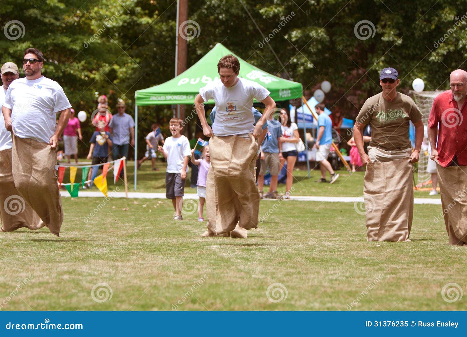 Men Compete in Sack Race at Spring Festival Editorial Image - Image of ...