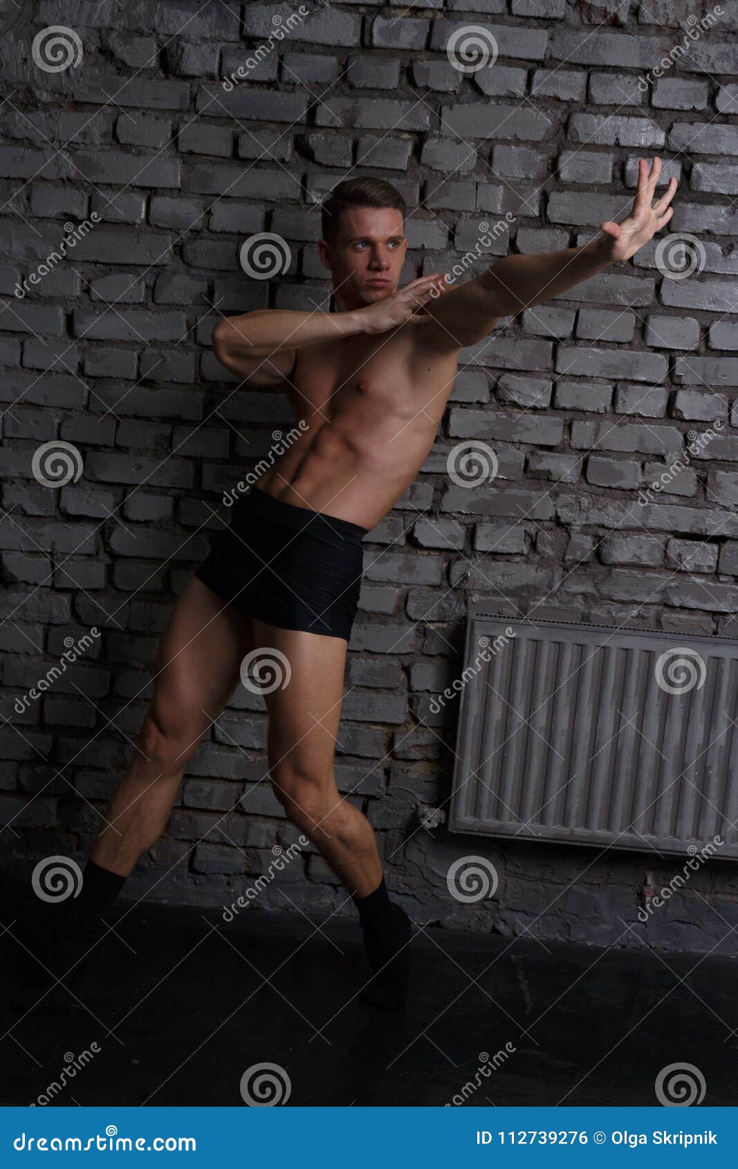Men is Dances in a Black Pants Stock Photo Image of lead, attractive