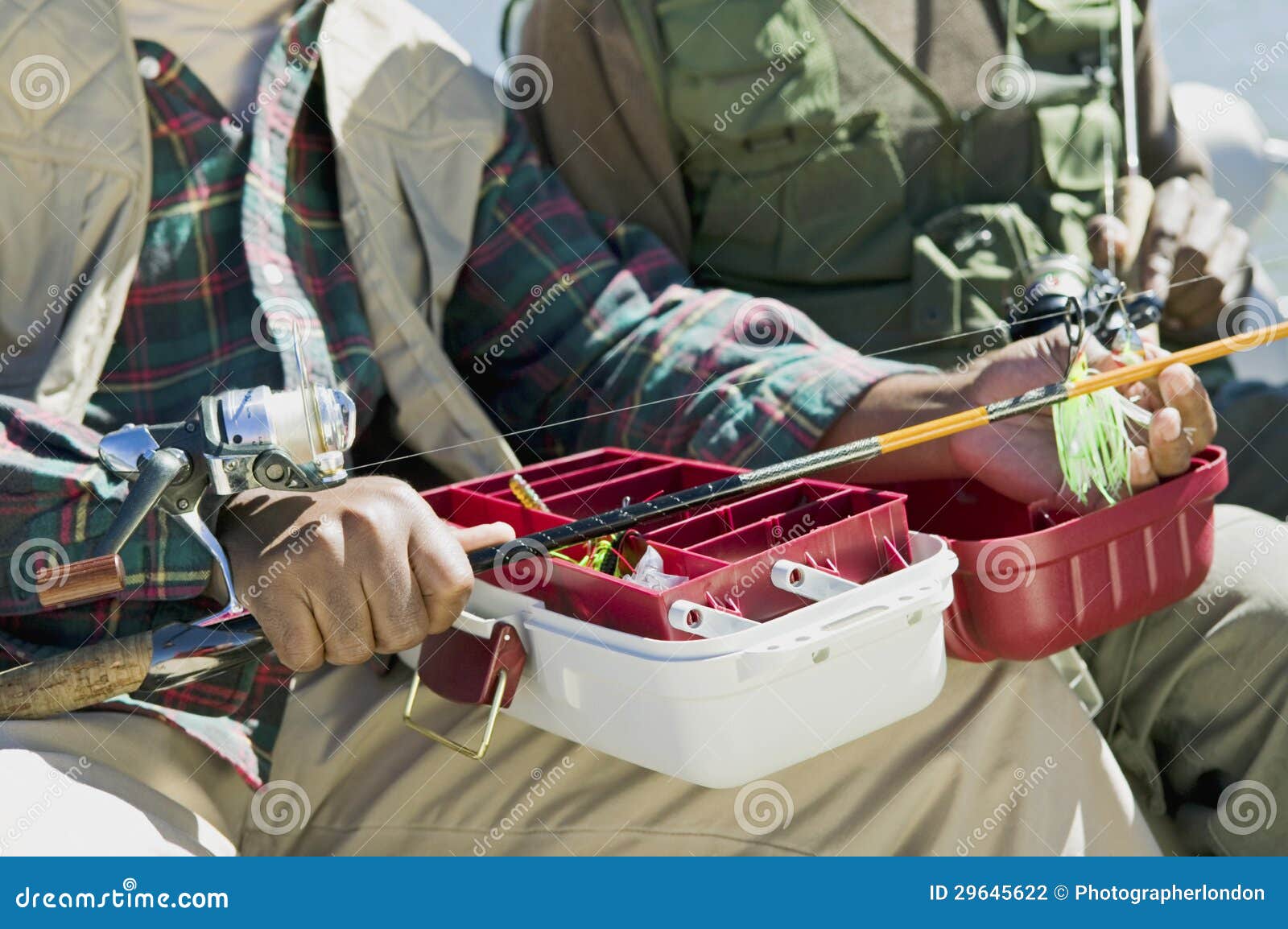 Men with Fishing Equipments Stock Photo Image of people, jacket 29645622
