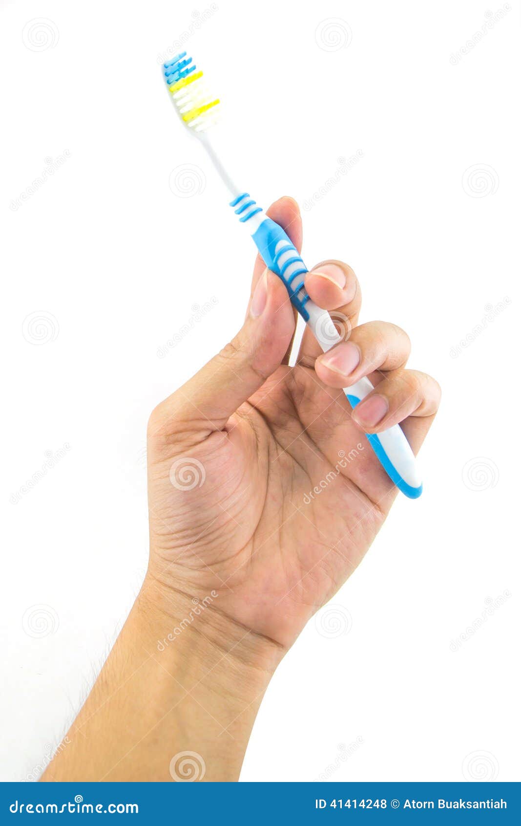 Men Hand Holding Toothbrush Stock Photo Image of mouth, color 41414248