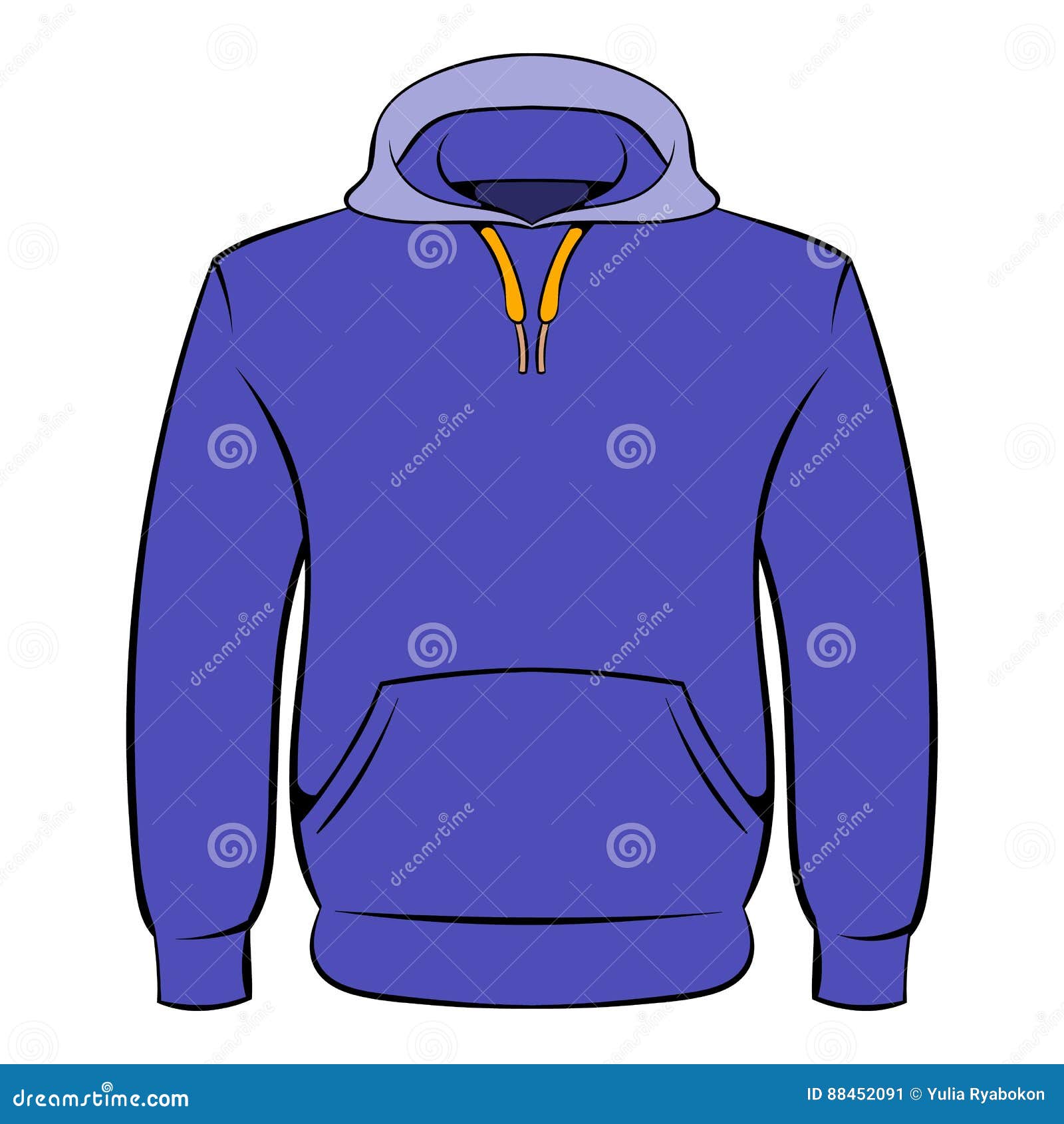 Men hoodies icon cartoon stock vector. Illustration of garment - 88452091