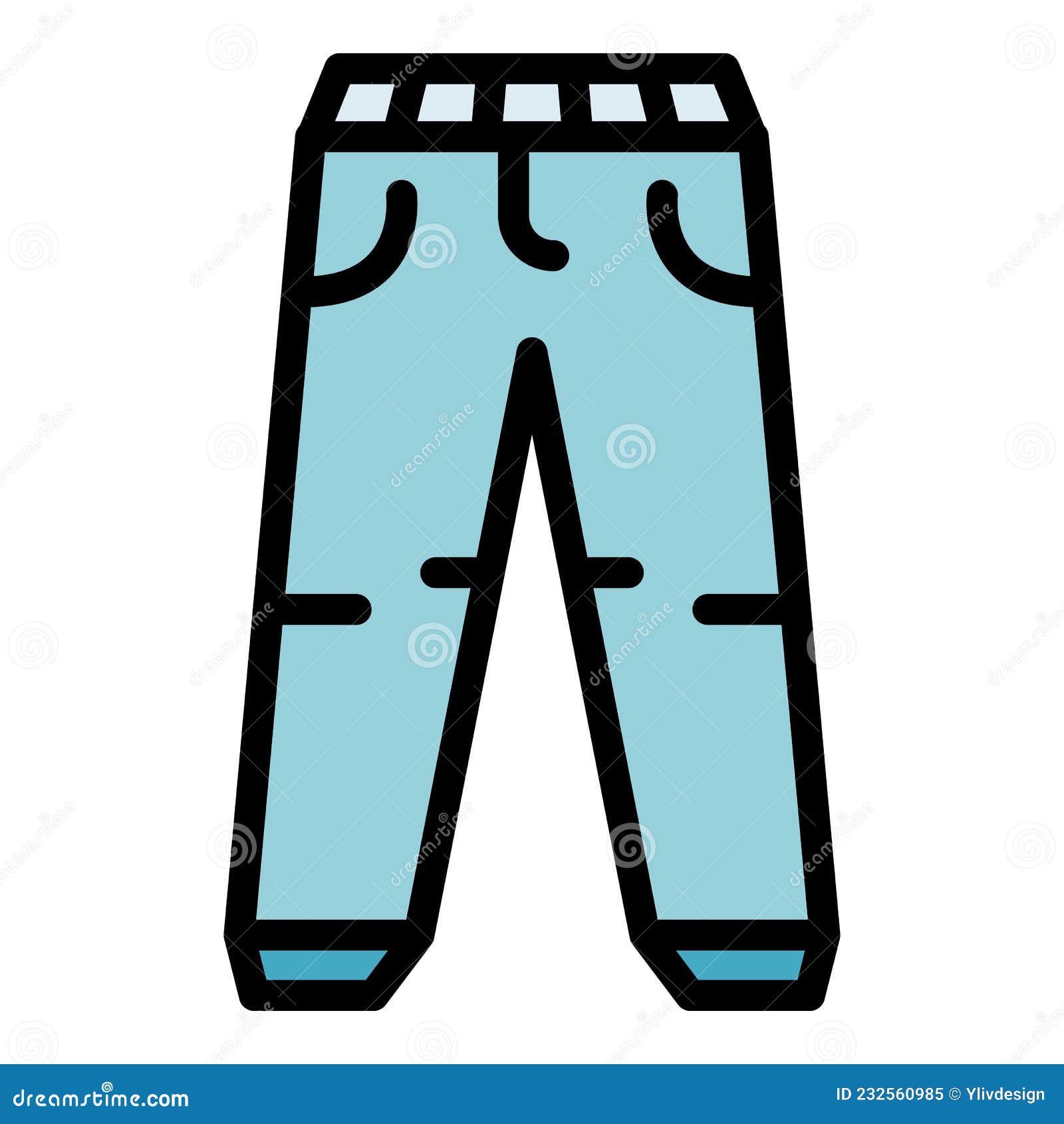 Men Jeans Icon Color Outline Vector Stock Vector - Illustration of ...