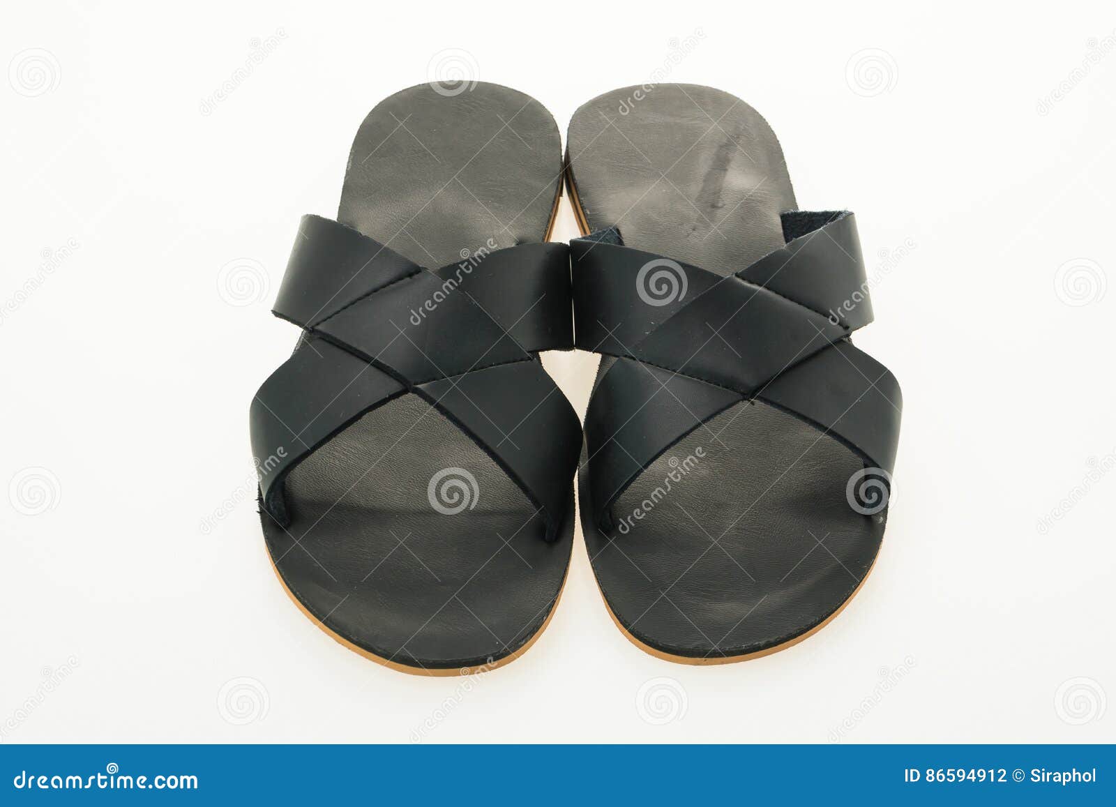 Men Leather Sandal and Flip Flop Shoes Stock Photo - Image of white ...