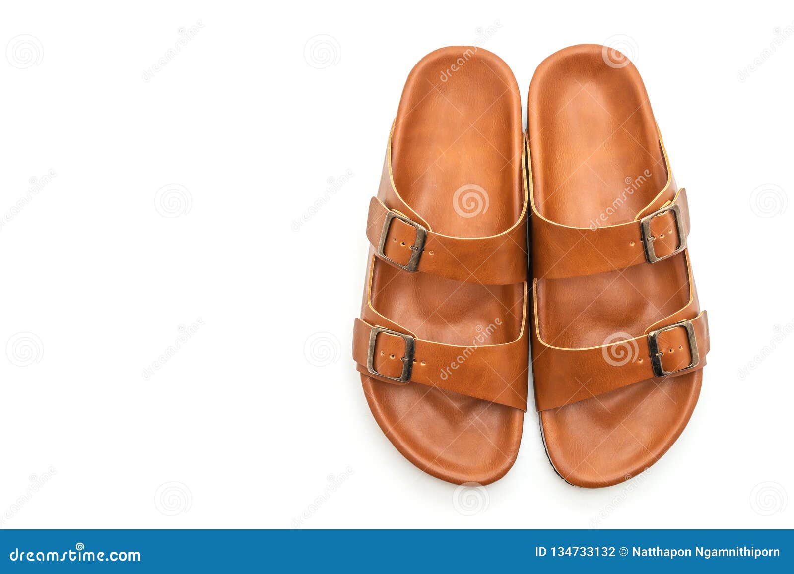 Men leather sandals stock photo. Image of navy, sandal - 134733132